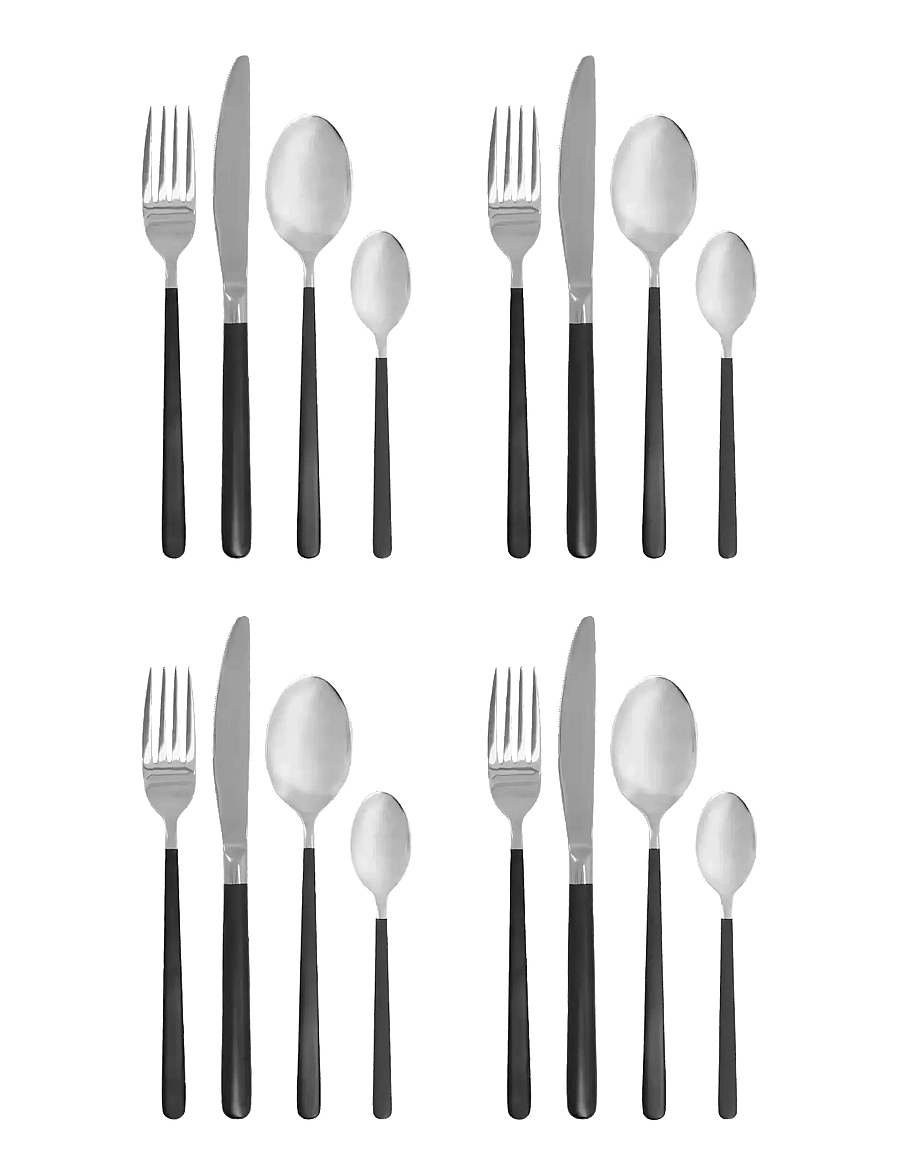 house doctor - Cutlery set, HDOx, Black, Silver - bestecksets - black, silver - 0