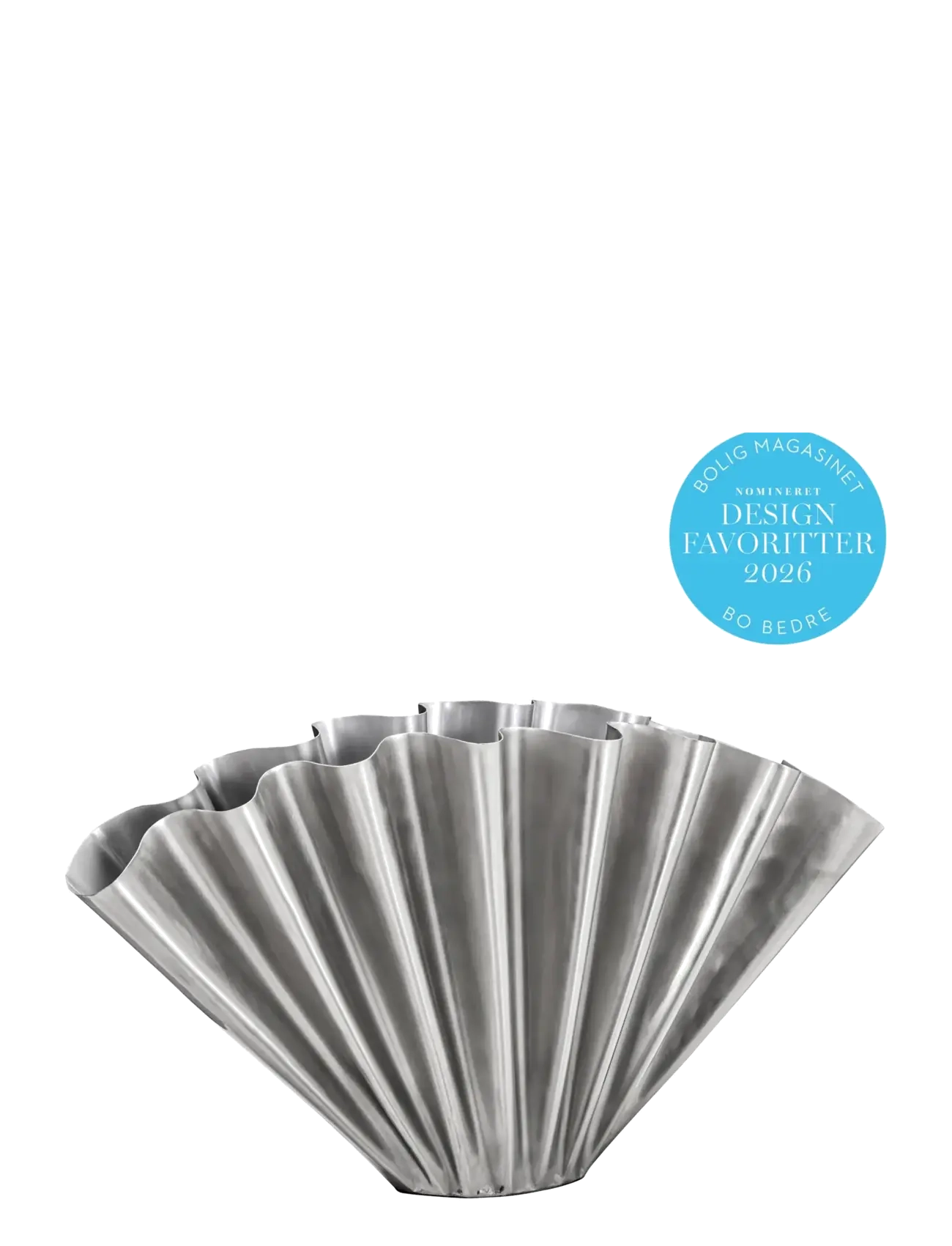 HOUSE DOCTOR Vase, Hdflood, Børstet Sølvfinish Silber - H30CM - Unisex