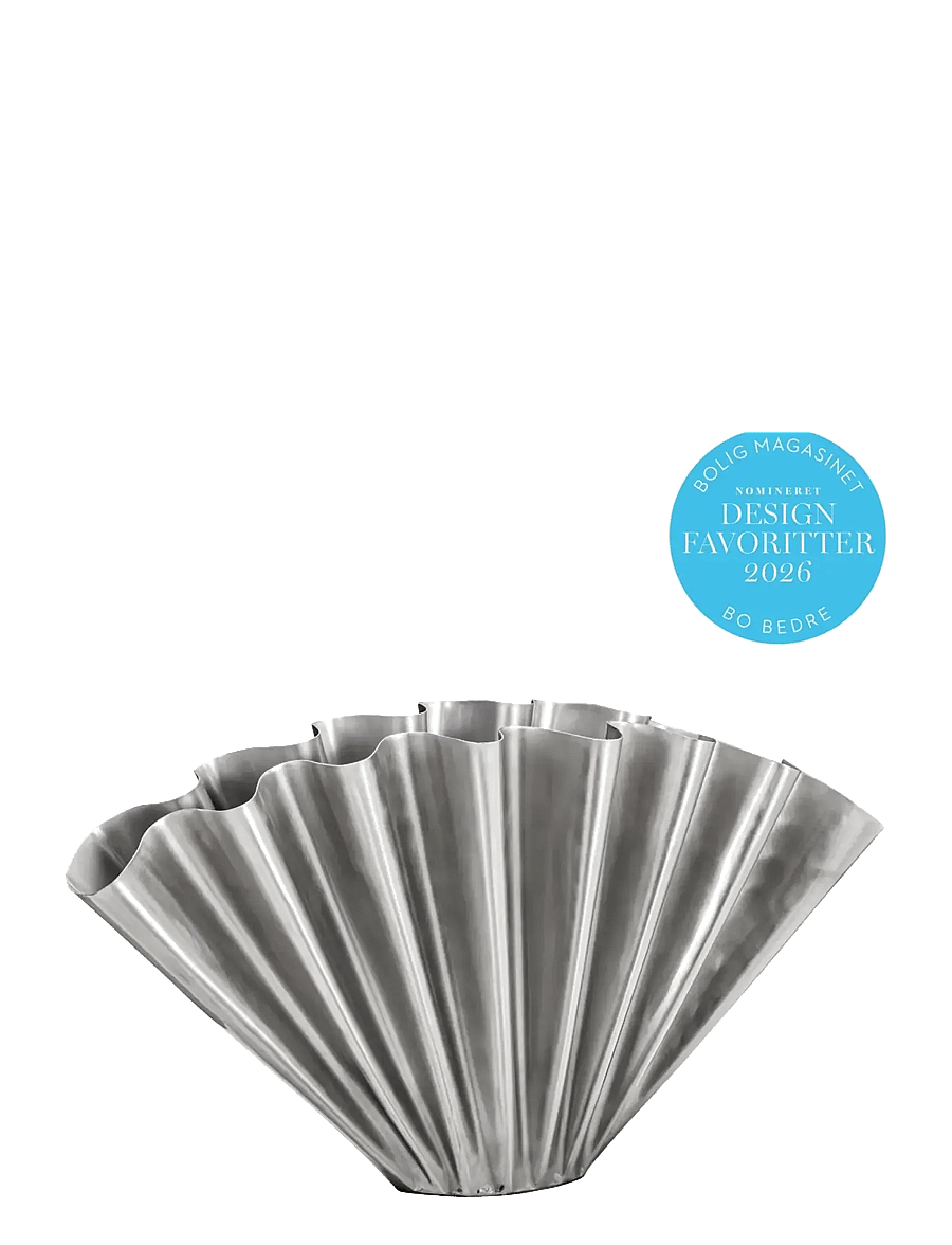 house doctor - Vase, HDFlood, Brushed silver finis - nach preis einkaufen - silver - 1