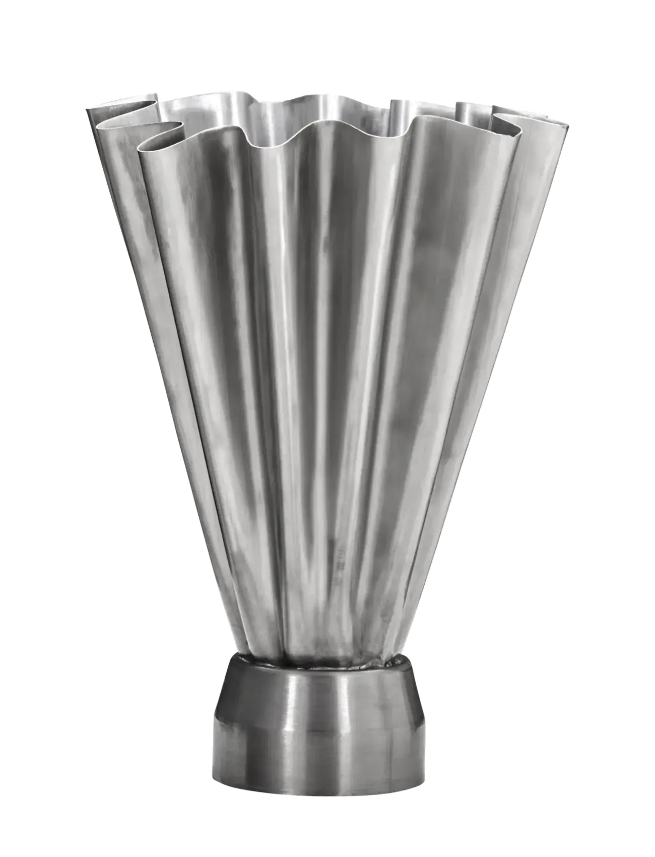 HOUSE DOCTOR Vase, Hdflood, Børstet Sølvfinish Silber - H:33CM - Unisex