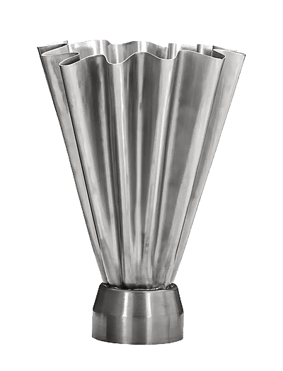 house doctor Vase, HDFlood, Brushed silver finis - Vases - SILVER / silver