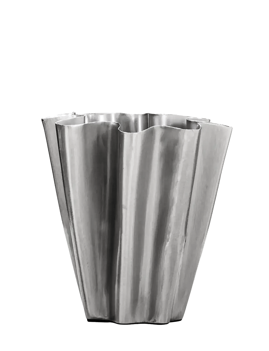 house doctor - Vase, HDFlood, Brushed silver finis - kalėdinės dovanos - silver - 1