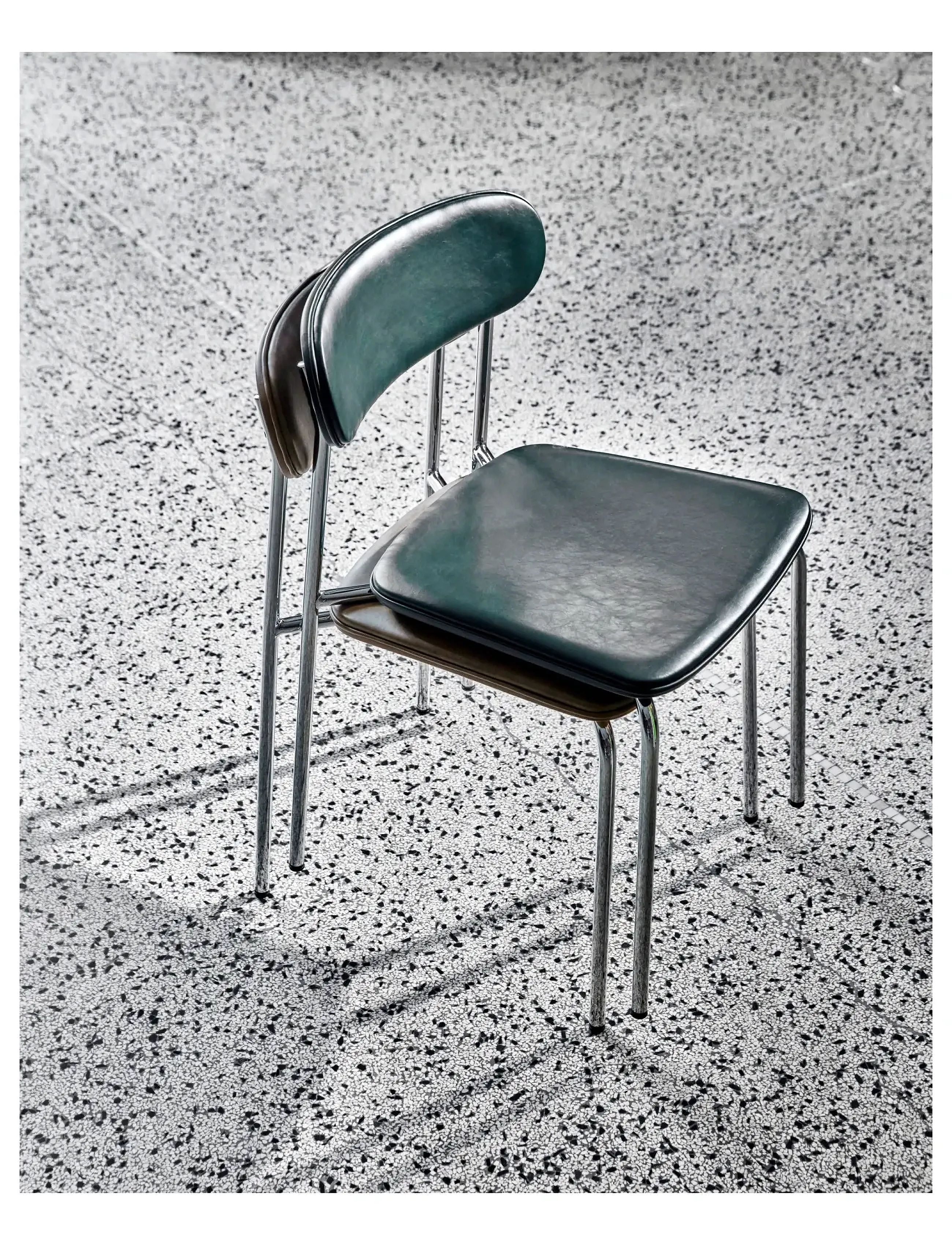 house doctor - Chair, HDPova, Crome;Dark green - crome, dark green - 4