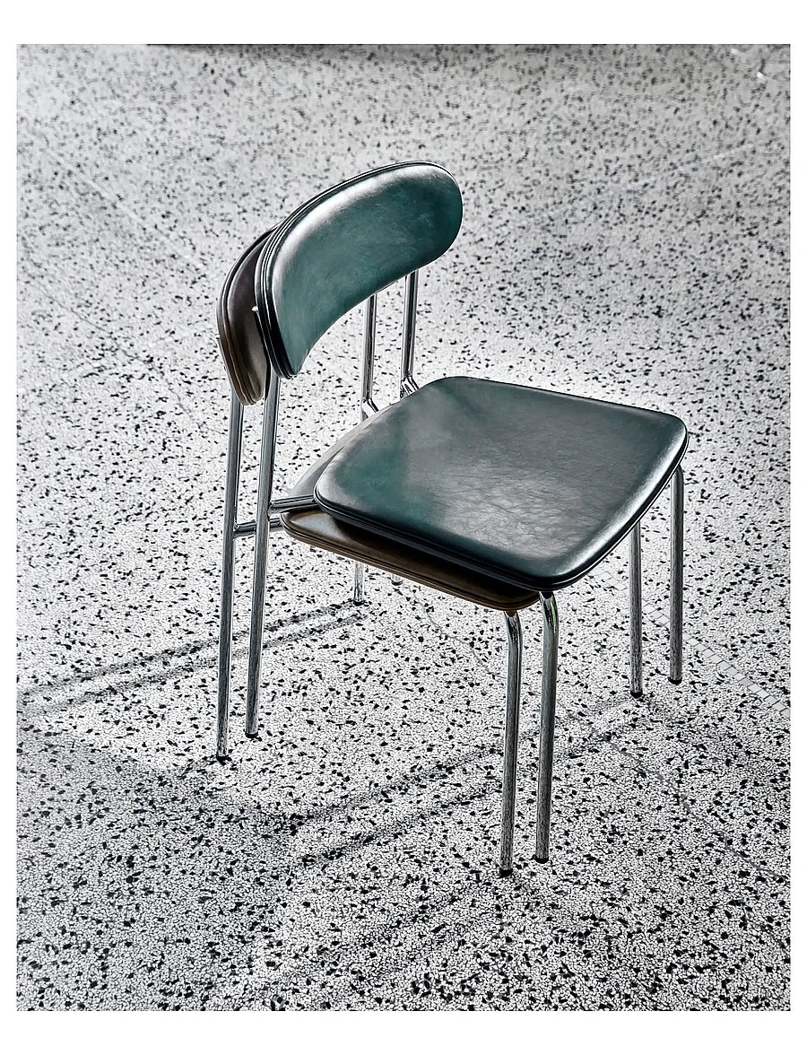 house doctor - Chair, HDPova, Crome;Dark green - crome, dark green - 4