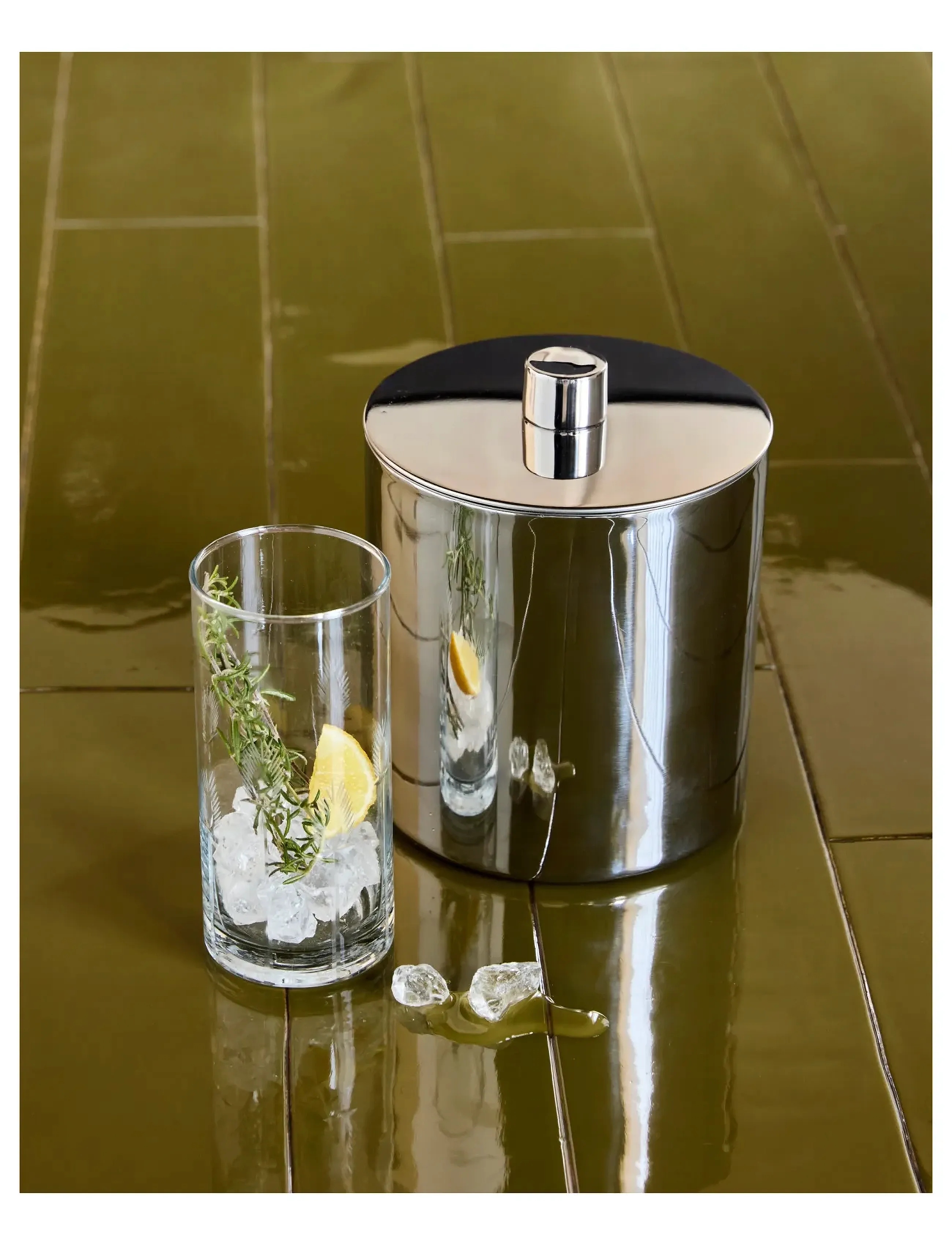 house doctor Isspand, Hdkett, Sølv Finish, 2000 ml, Silver, Tilbehør Til Drinks Og Barer > Isspande, Unisex