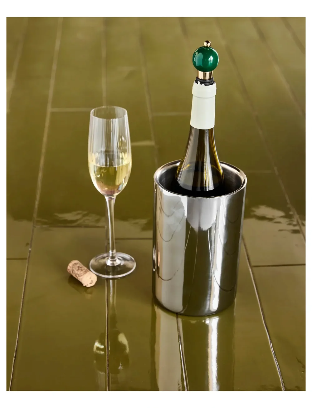 house doctor - Wine cooler, HDKett, Silver finish - nach preis einkaufen - silver finish - 1