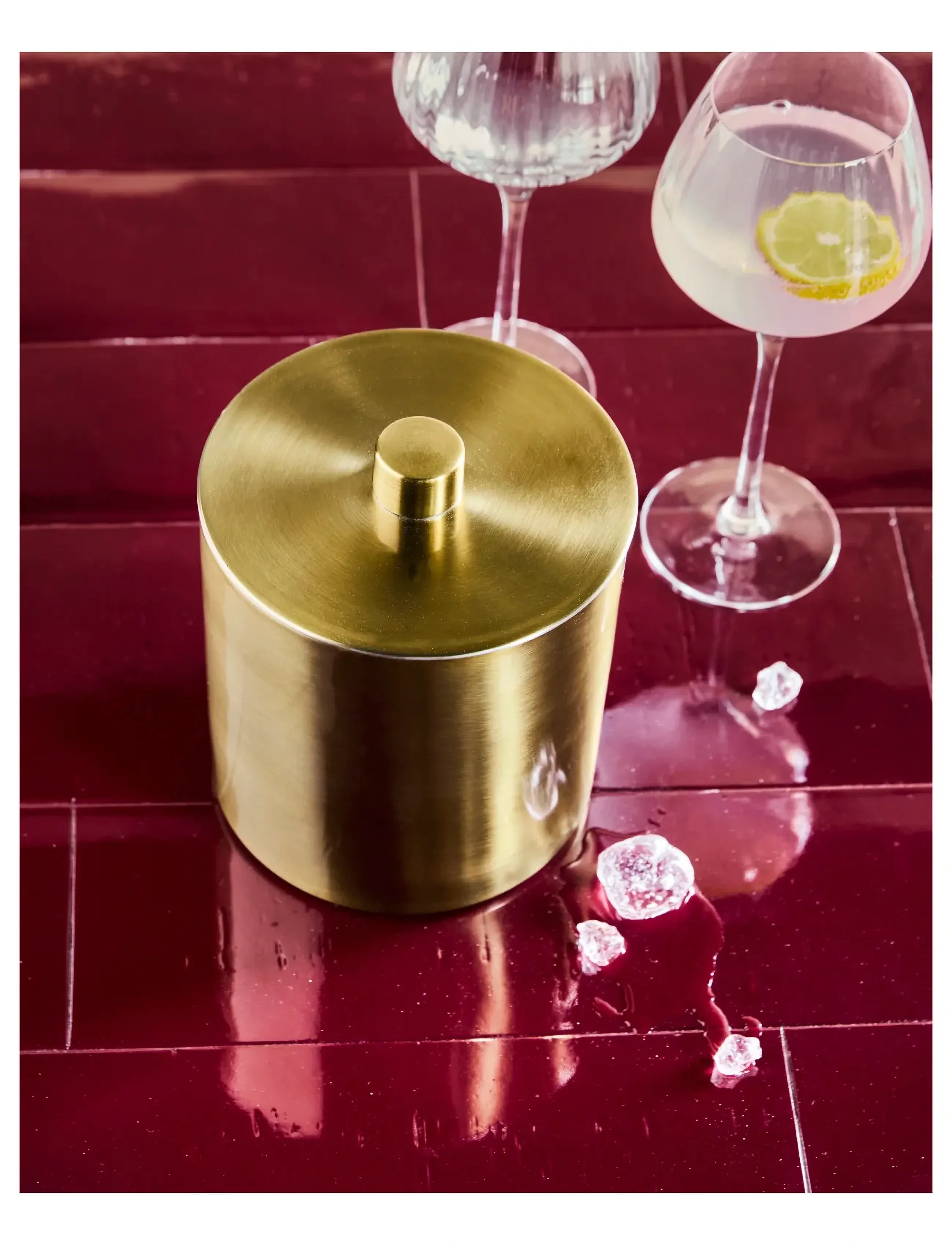 house doctor Isspand, Hdkett, Antik Messingfinish, 2000 ml, Gold, Tilbehør Til Drinks Og Barer > Isspande, Unisex