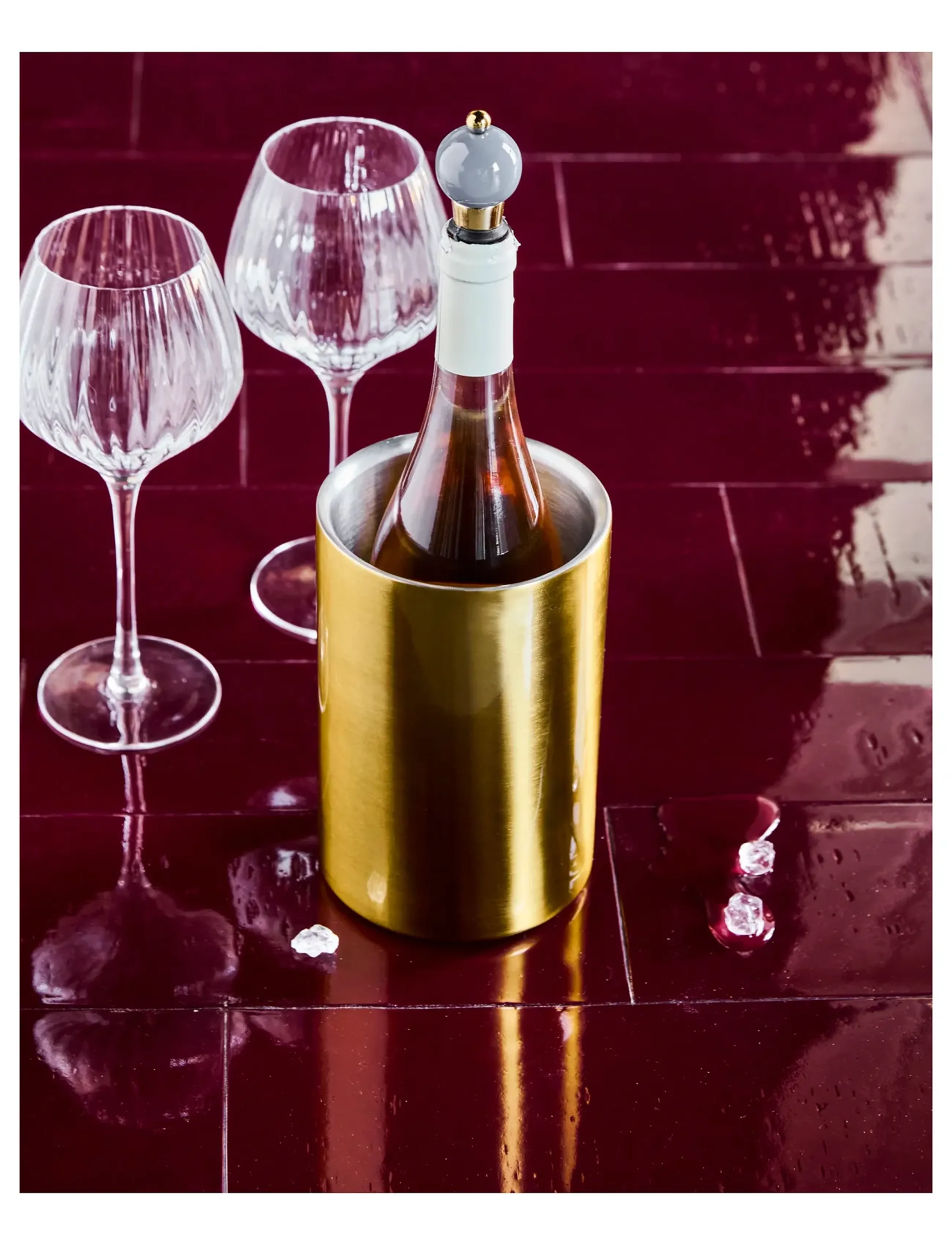 house doctor Vinkøler, Hdkett, Antik Messingfinish, One Size, Drink & Bar Accessories, Gold - Bottle Coolers, Homeware