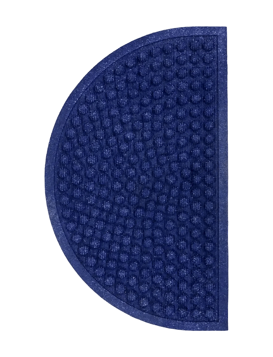 house doctor - Door mat, HDEntry, Half Round, Blue - uksematid - blue - 1