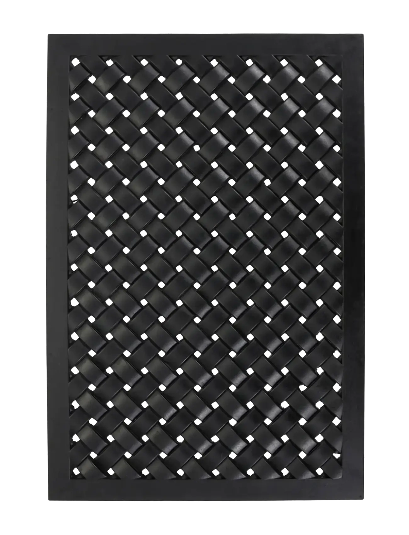house doctor Door Mat, Hdbraid, Black, Dørmåtte, Sort, Str: 90X 60X 1.7CM
