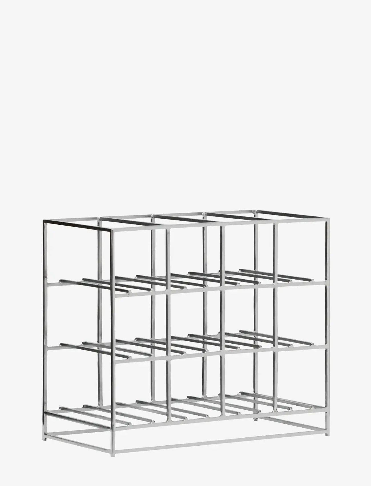 house doctor - Wine rack, HD12, Silver finish - kitchen jars - silver finish - 0