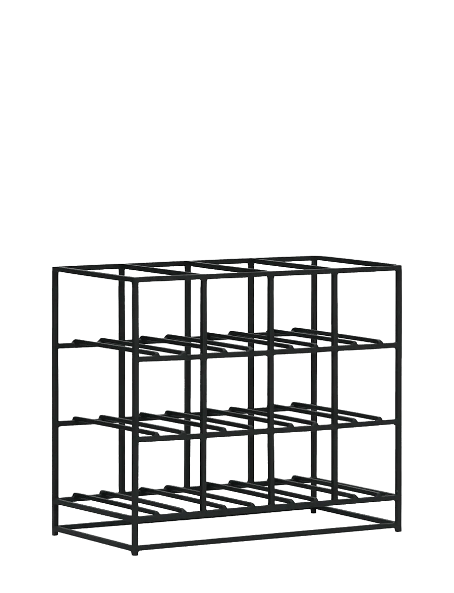 house doctor - Wine rack, HD12, Black - hoiustamine ja riiulid - black - 1