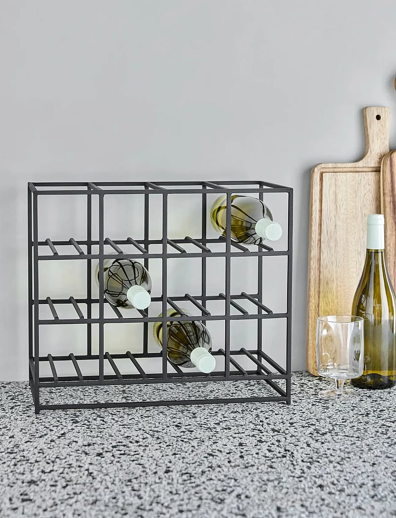 house doctor - Wine rack, HD12, Black - hoiustamine ja riiulid - black - 0