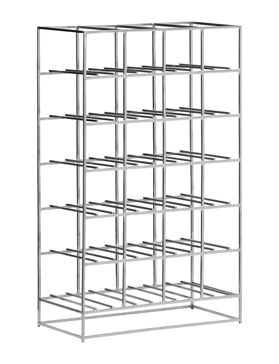 house doctor - Wine rack, HD24, Silver finish - regale und verwahrung - silver finish - 1