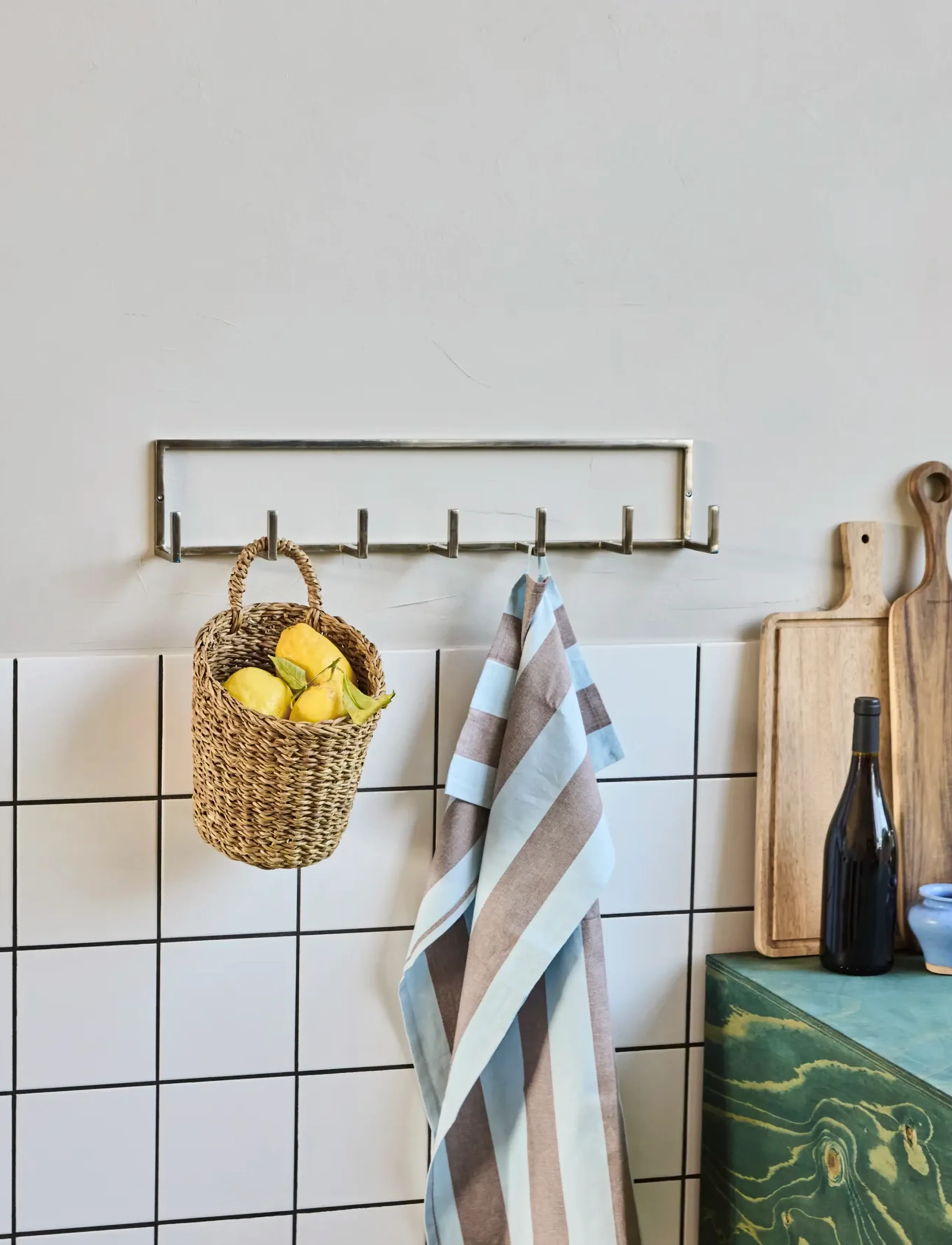 house doctor Rack, Hdrack, Silver Finish, 60X 8X 12 cm, Hooks & Knobs, Silber - Hooks, Homeware