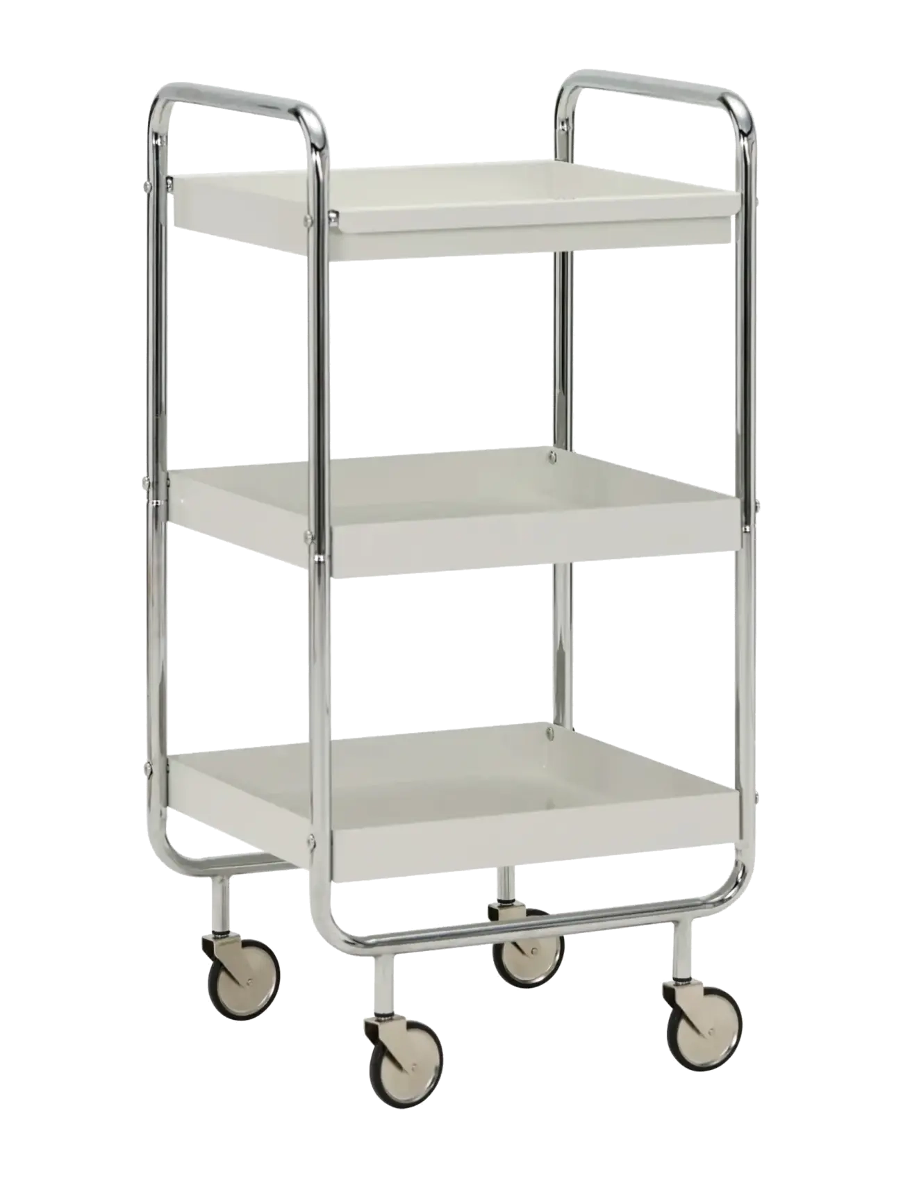HOUSE DOCTOR Trolley, Hdroll, Off-Weiß, Chrome Silber - 42X 38X 85CM - Unisex