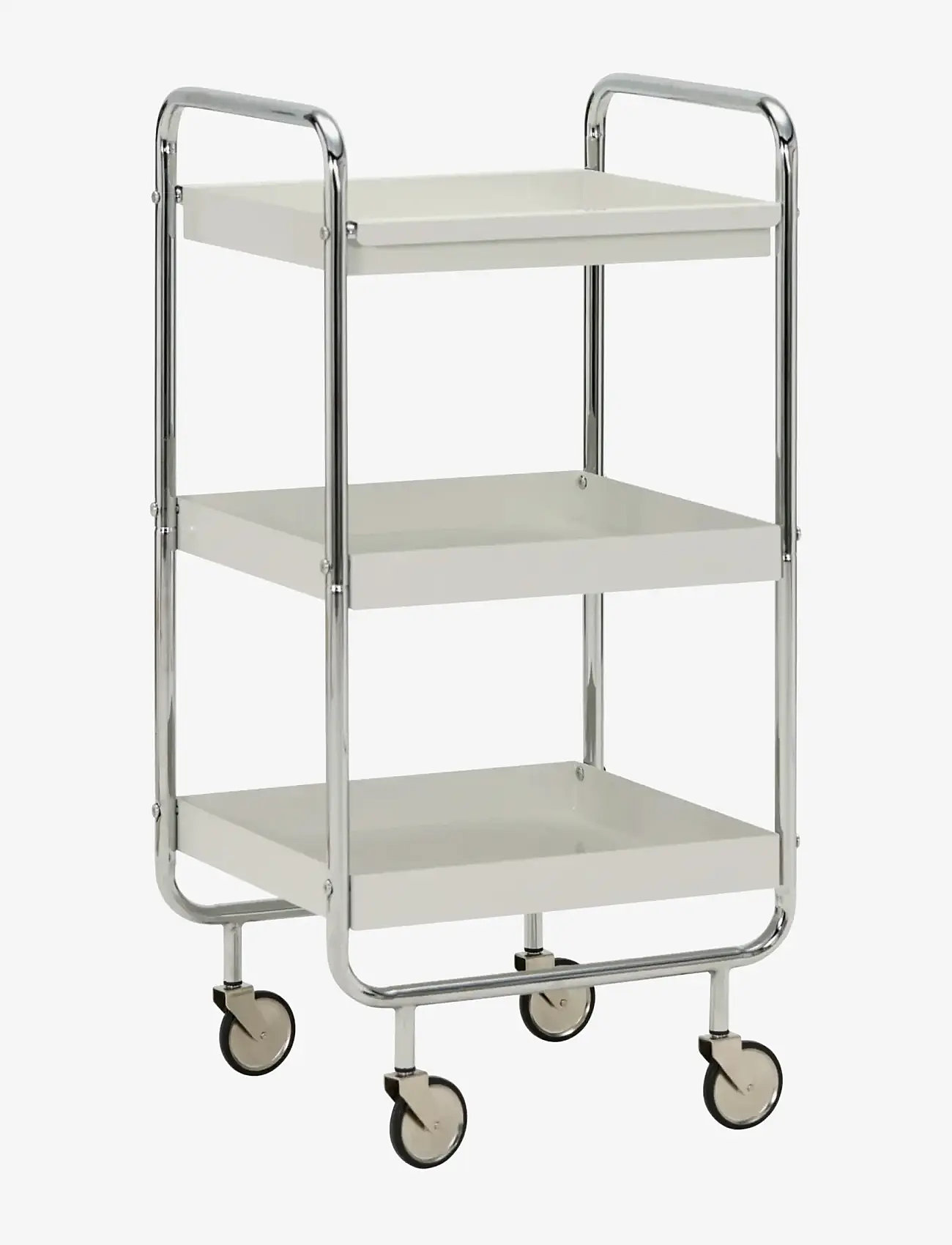 house doctor - Trolley, HDRoll, Off-white, Chrome - rulleborde - off-white, chrome - 1