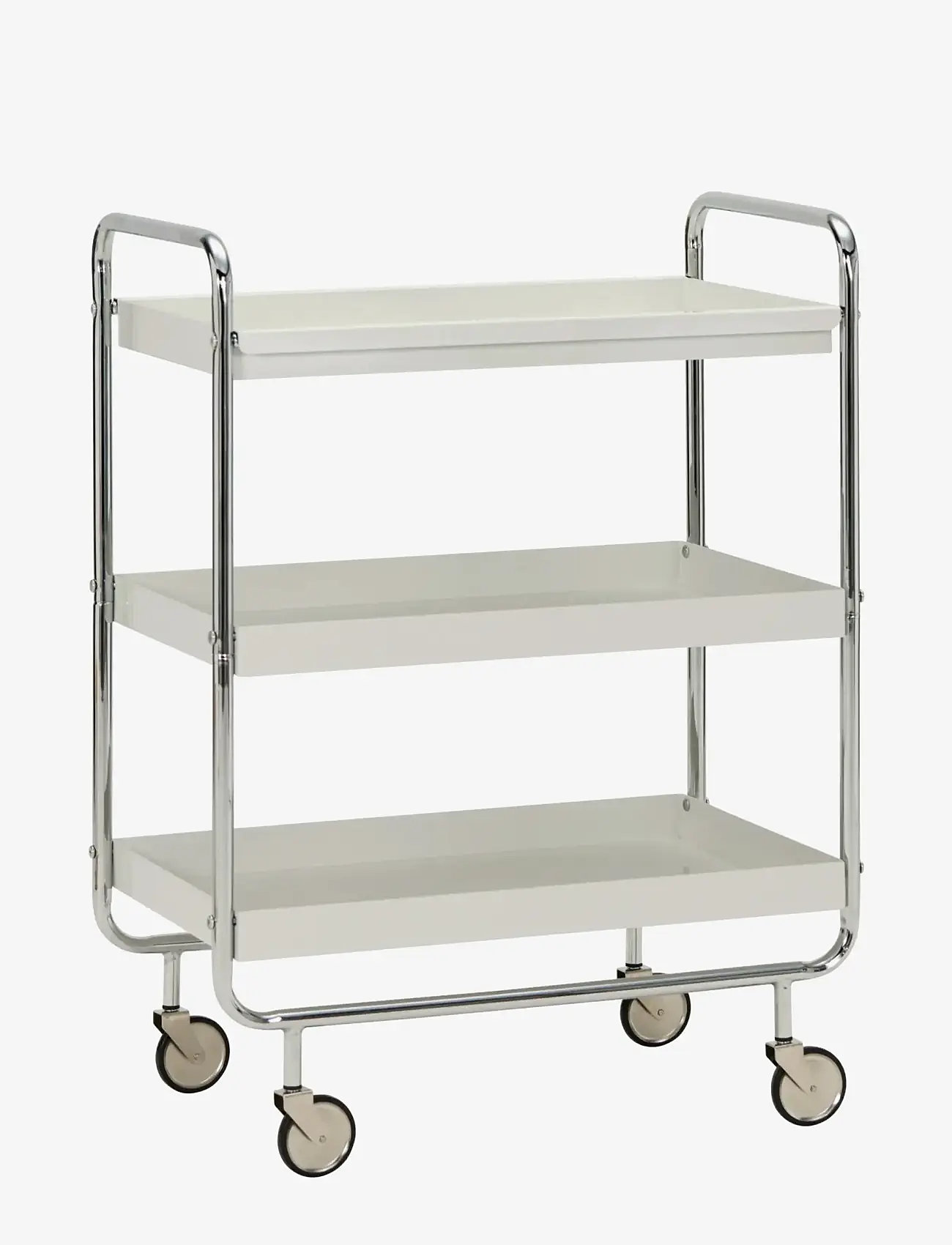 house doctor - Trolley, HDRoll, Large, Off-white, Chrome - table trolleys - off-white, chrome - 1