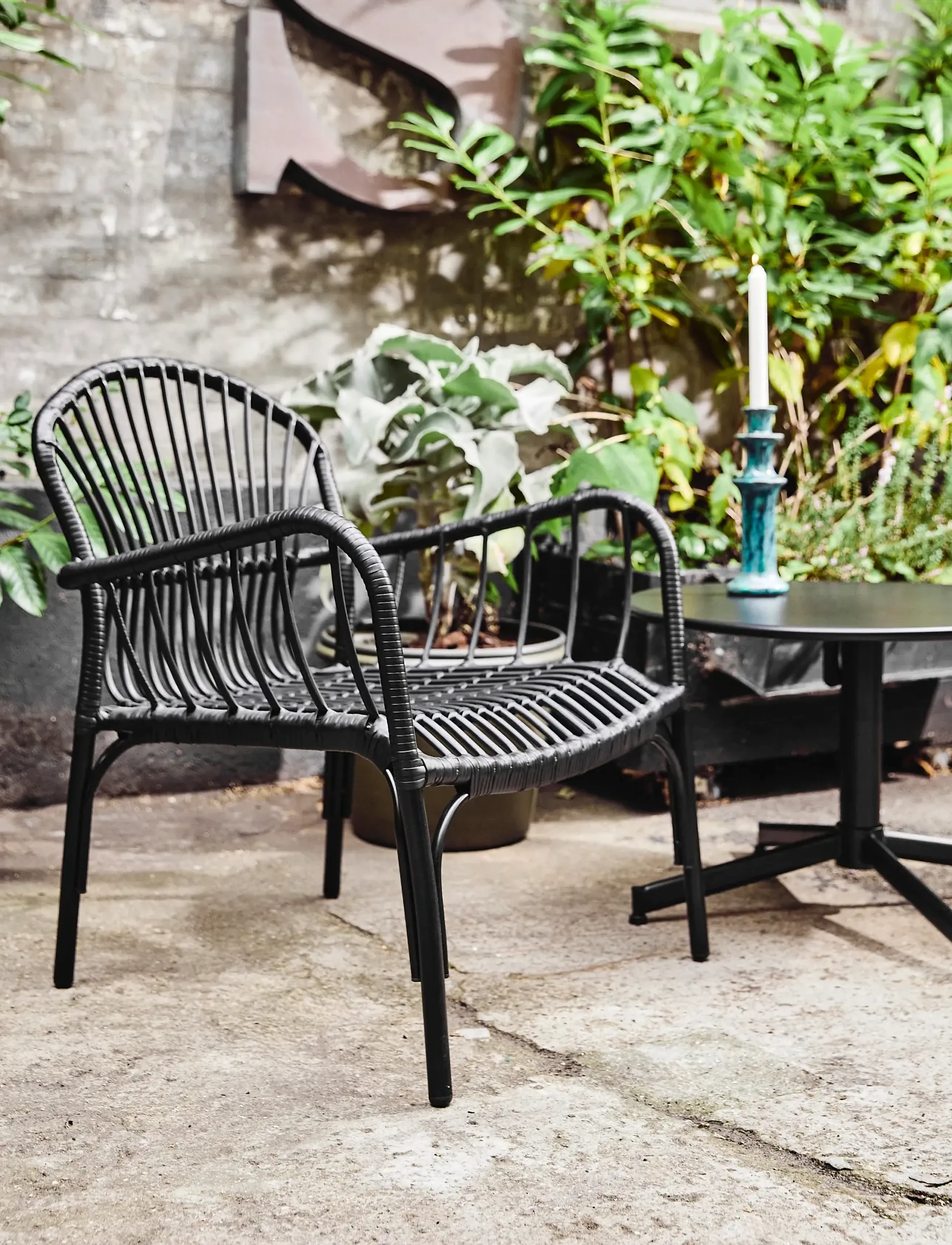 house doctor Lounge Chair, Hdbrea, Black, 62X 60X 78 cm, Black, Outdoor Environment > Outdoor Seating, Unisex