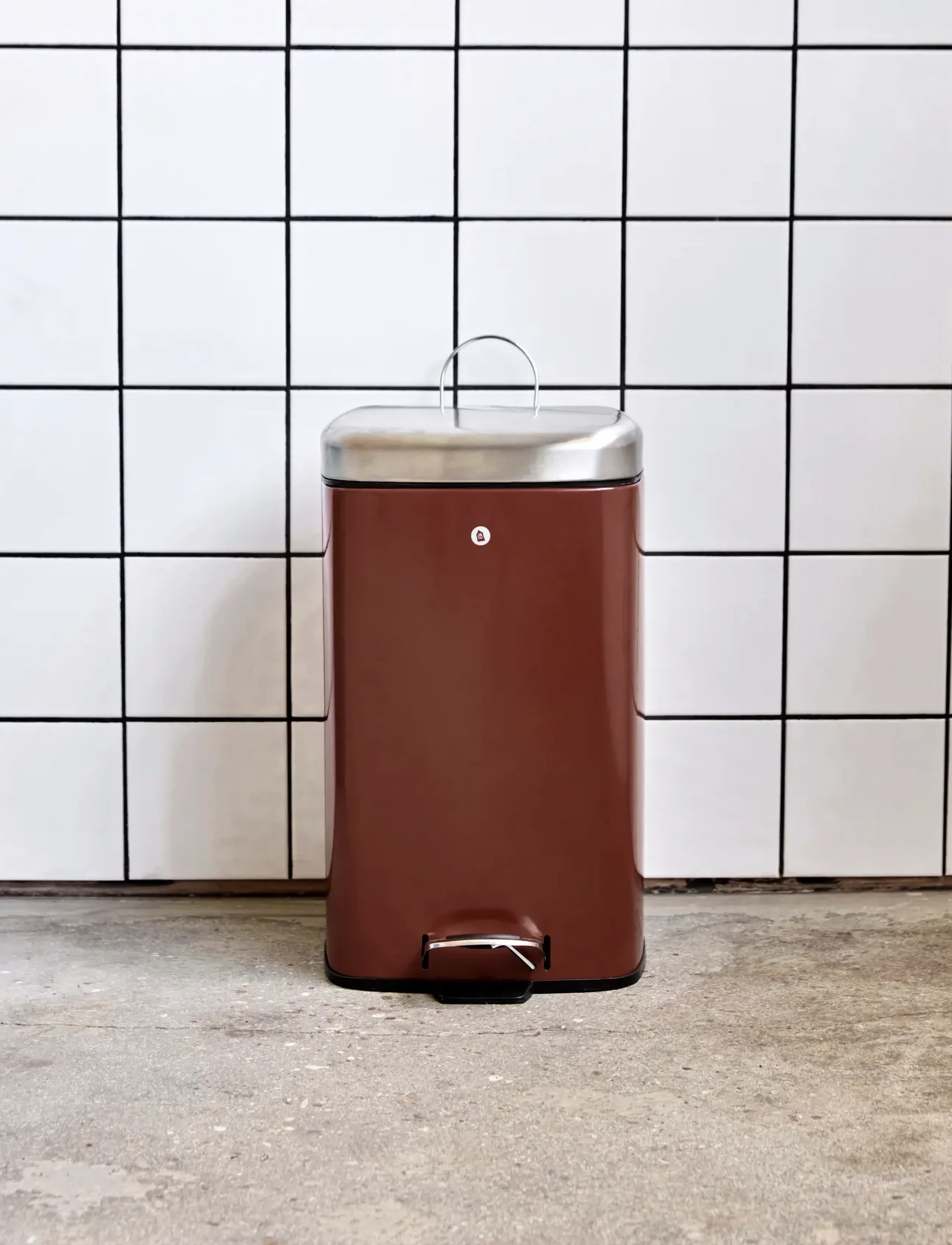 house doctor Bin, Hdsort, Terracotta, 27X 36X 46 cm, Storage, Braun - Paper Bins, Homeware