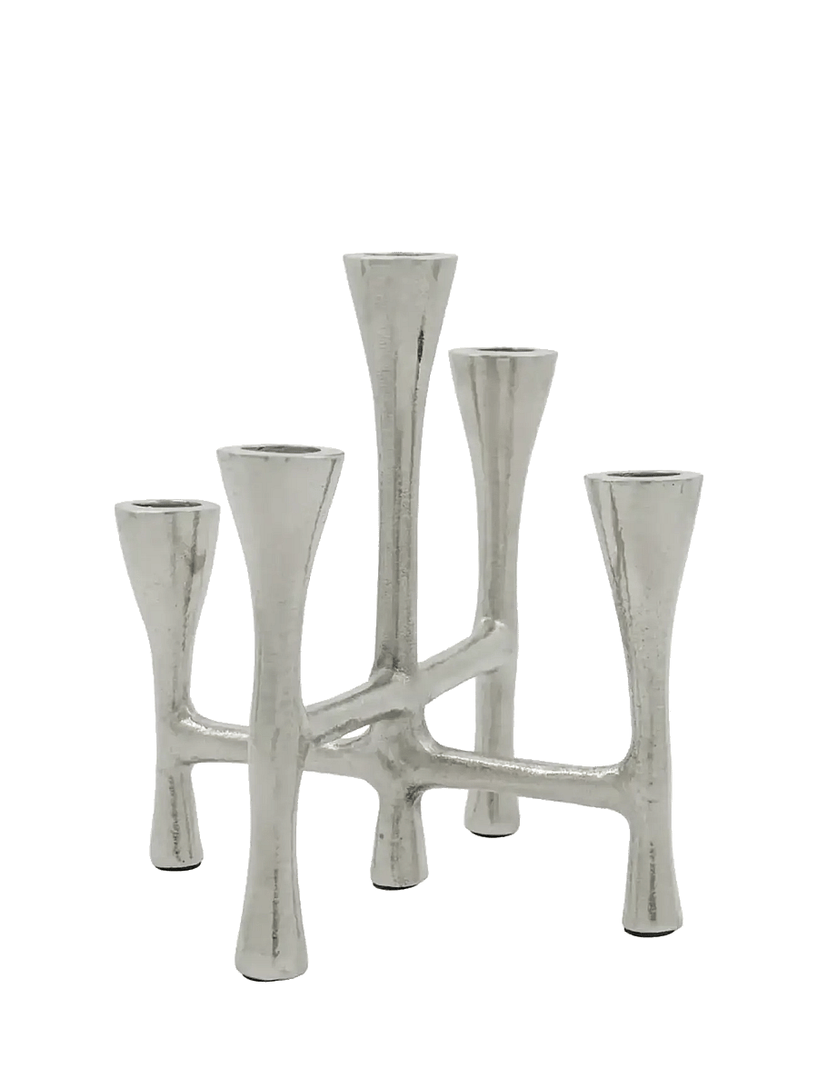 house doctor - Candle stand, HDTristy, Silver fini - küünlajalad - silver finish - 1