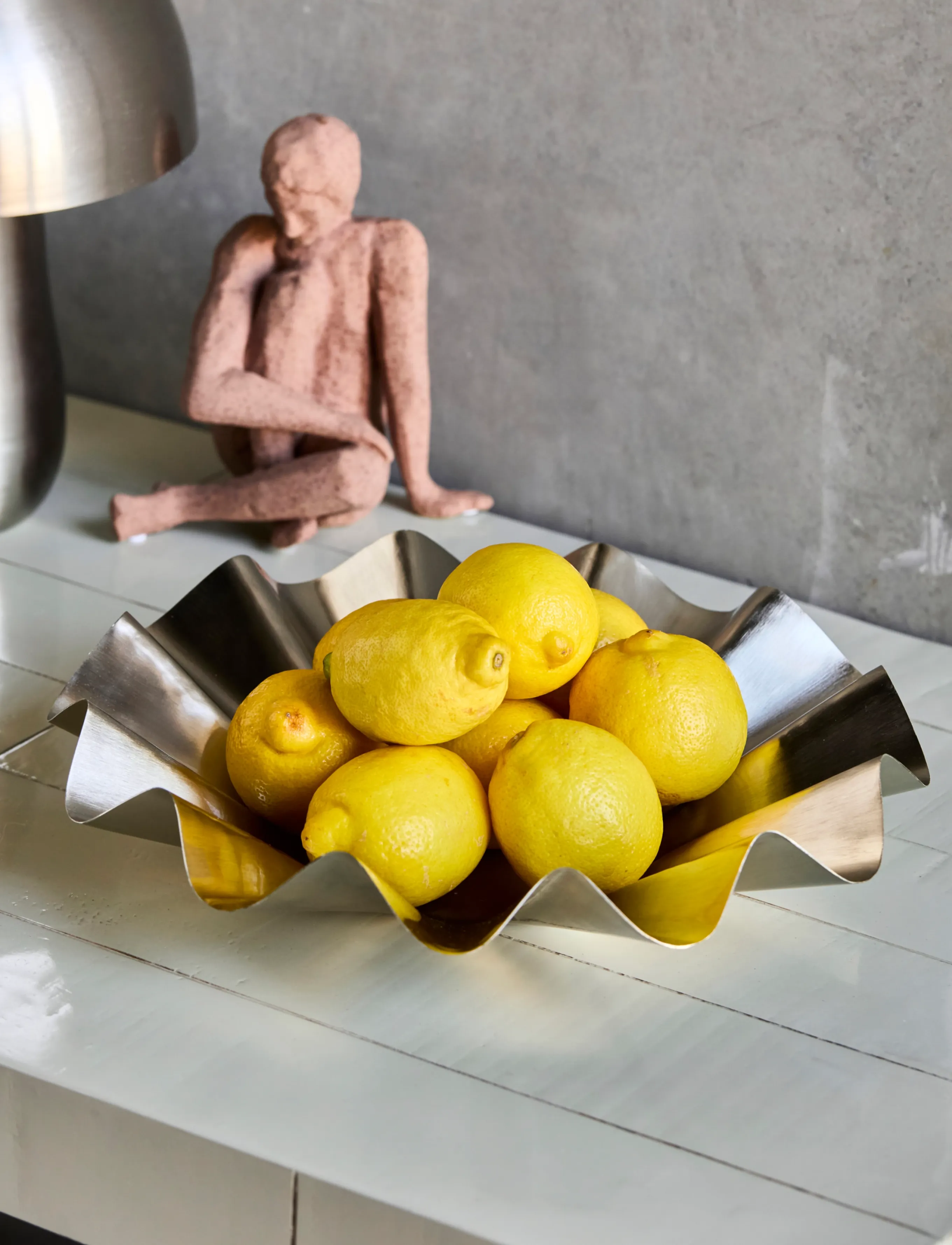 house doctor - Bowl, HDFlood, Brushed silver finis - dekoschalen - brushed silver finish - 0