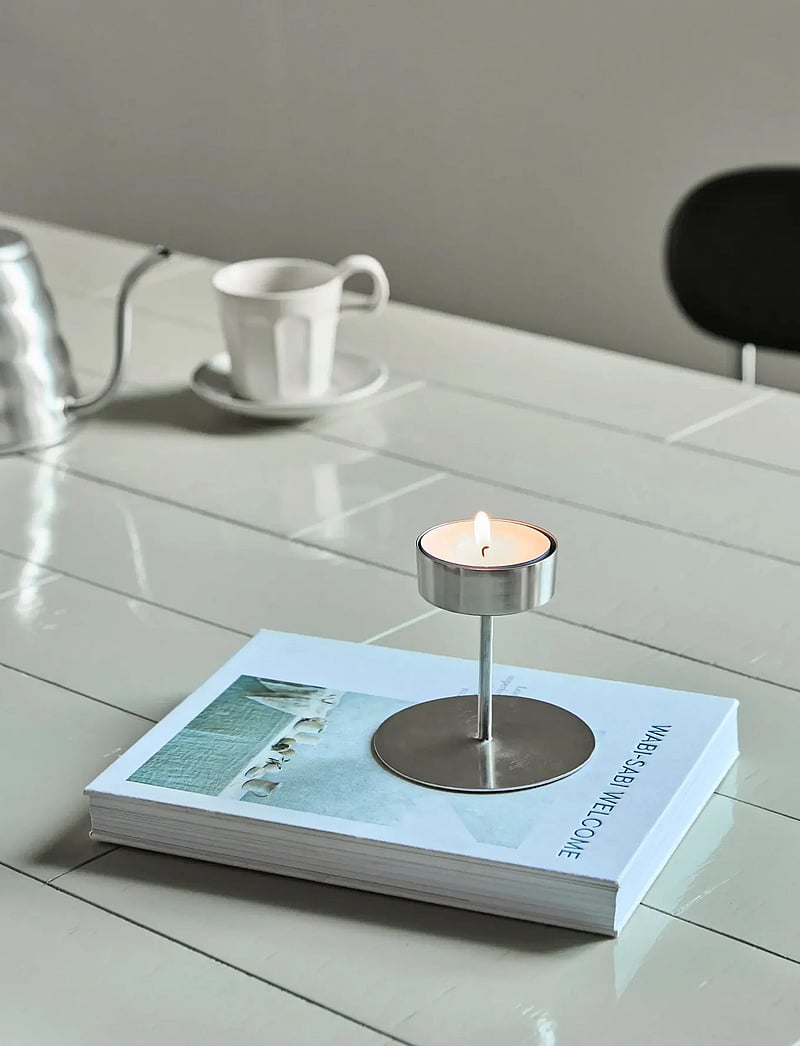house doctor - Tealight holder, HDAnit, Silver fin - teeküünlahoidjad - silver finish - 0