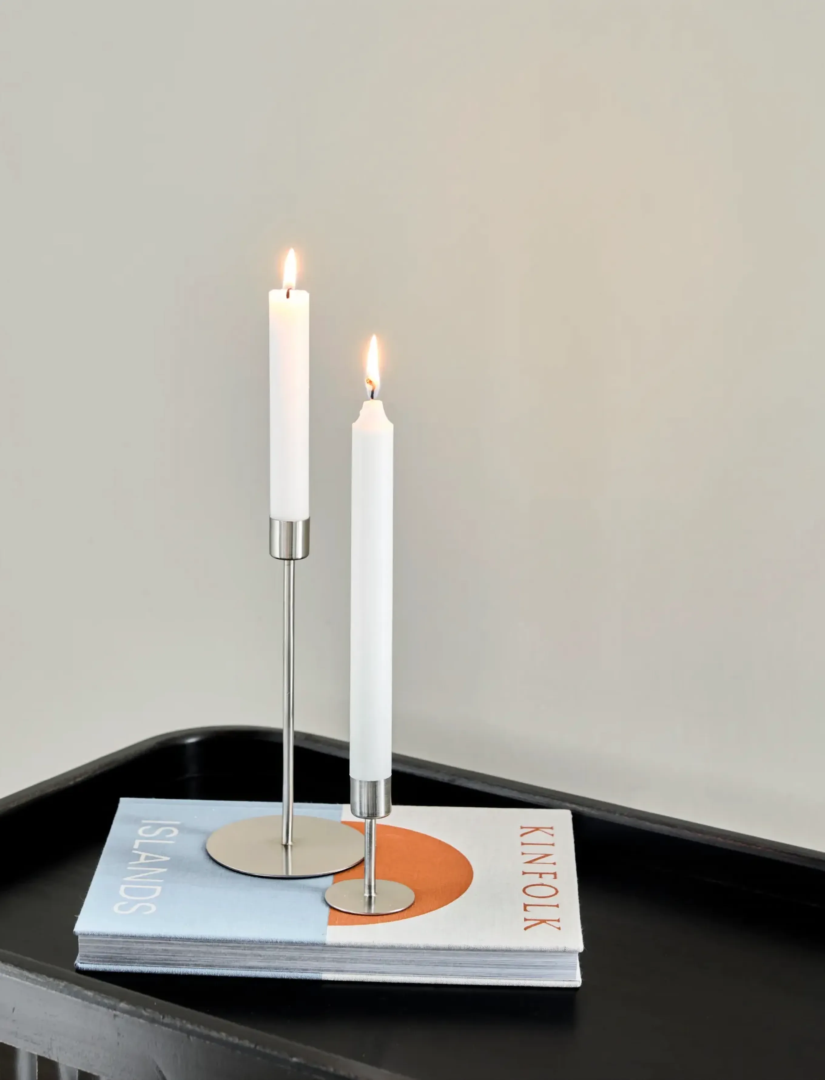 house doctor Candle Stand, Hdanit, Silver Finish, 7X 5 cm, & Tealight Holders, Silber - Homeware