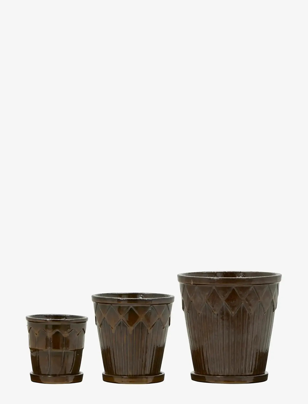 house doctor - Planter, HDCora, Brown - blumentöpfe - brown - 1