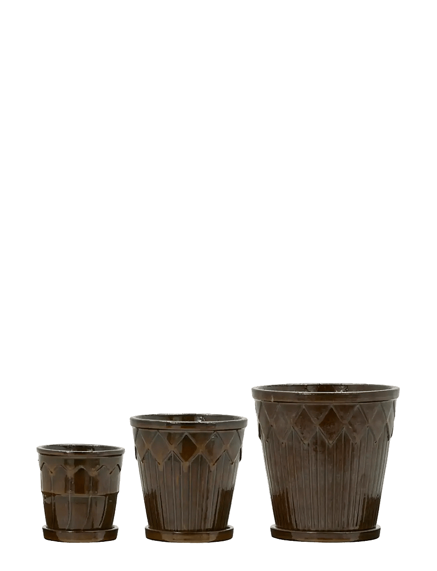 house doctor - Planter, HDCora, Brown - blumentöpfe - brown - 1