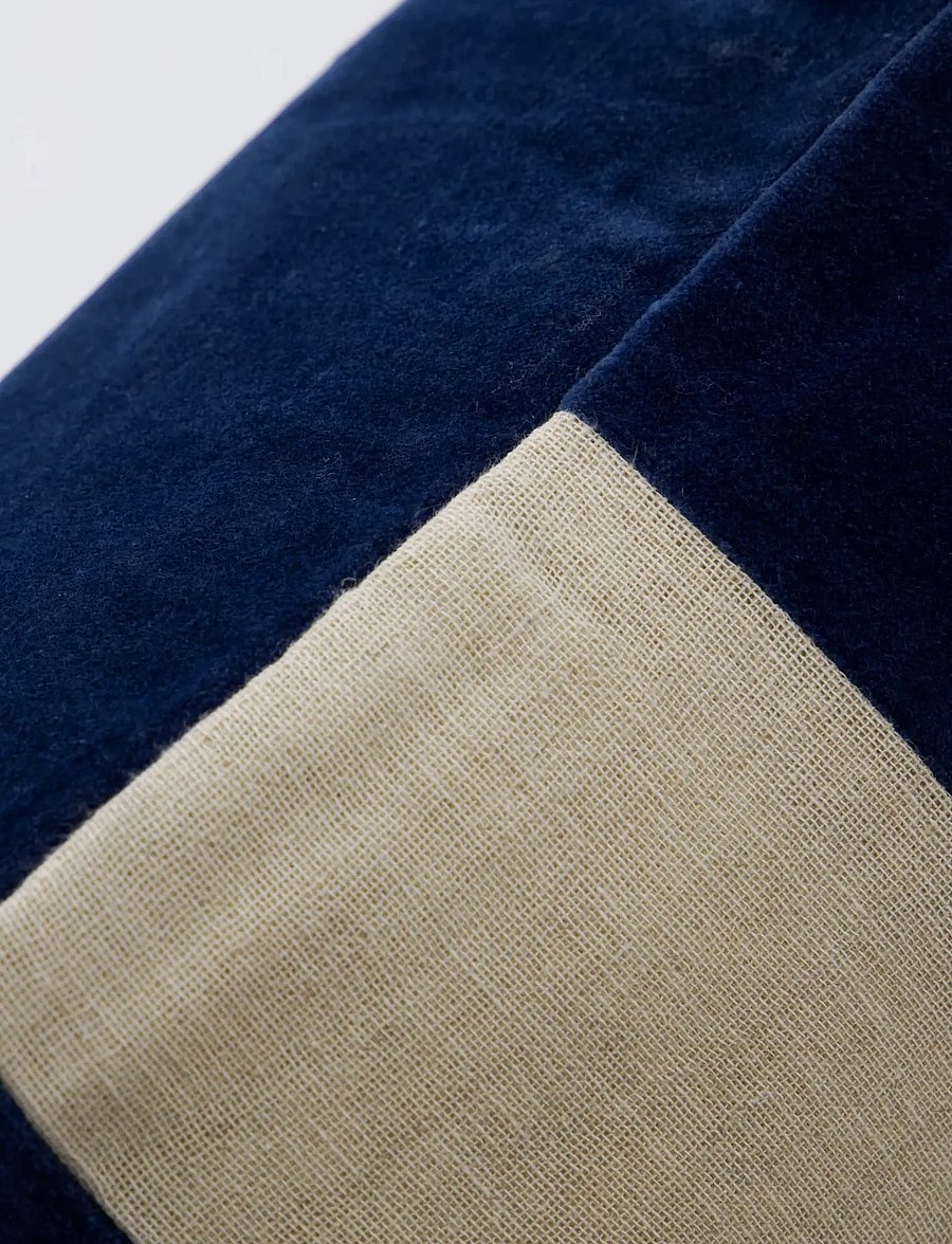 house doctor - Cushion cover, HDSono, Blue, Sand - padjakatted - blue, sand - 2