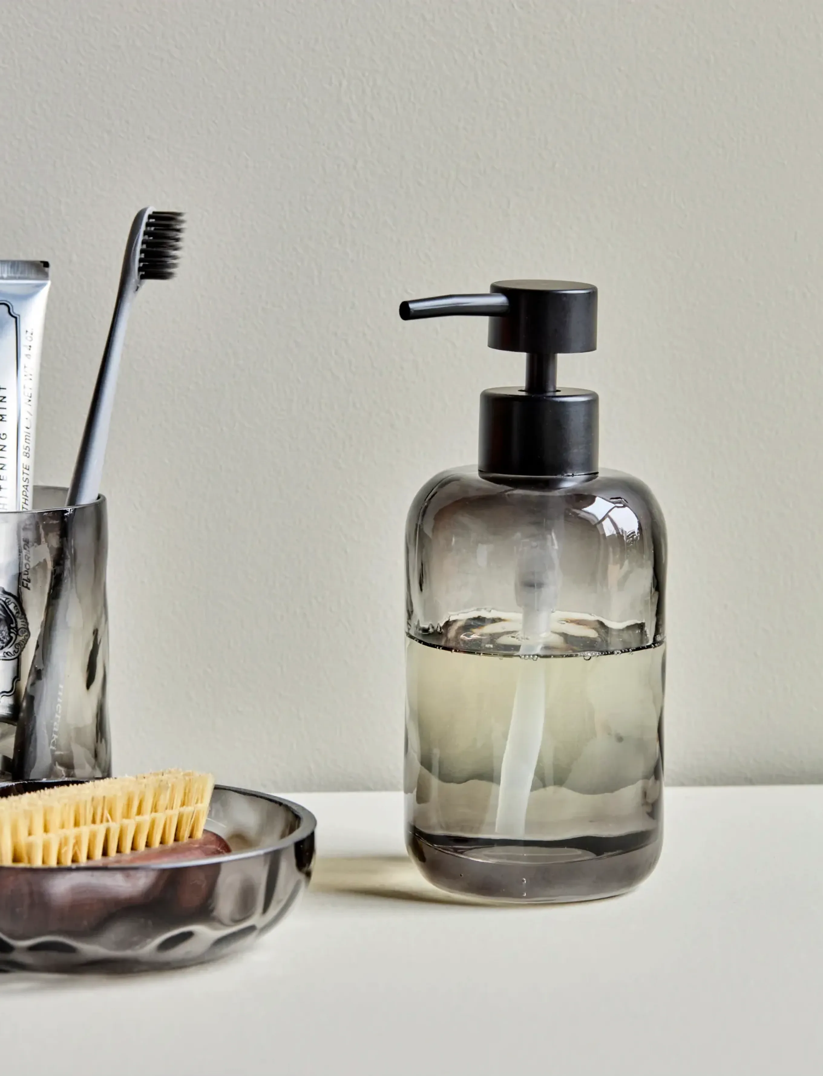 house doctor Soap Dispenser, Hdwah, Grey, 17X 7.4 cm, Wash & Clean, Schwarz - Cleaning, Homeware