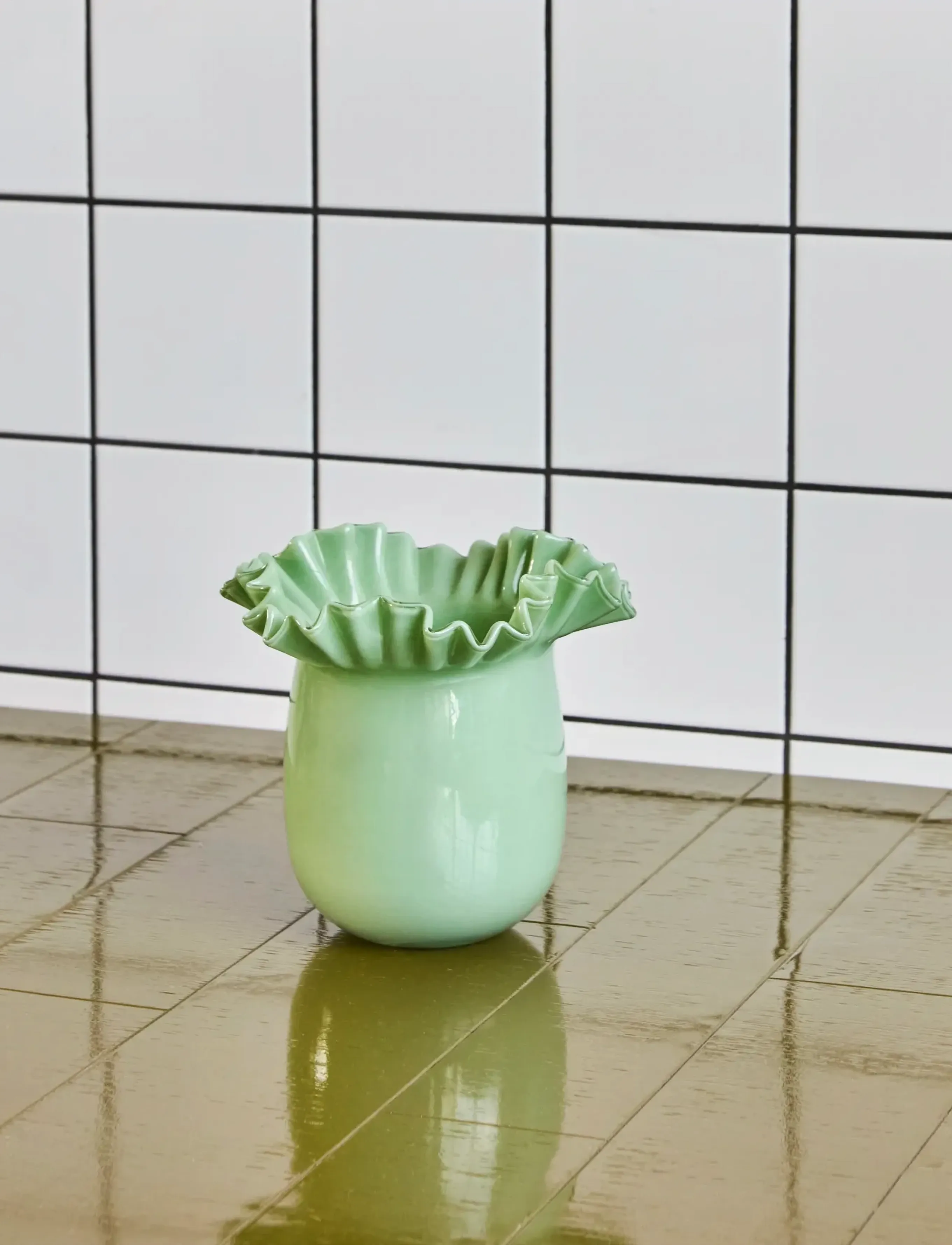 house doctor Vase, Hdflee, Green, 20X 21 cm, Green, Vaser > Tulipanvaser, Unisex