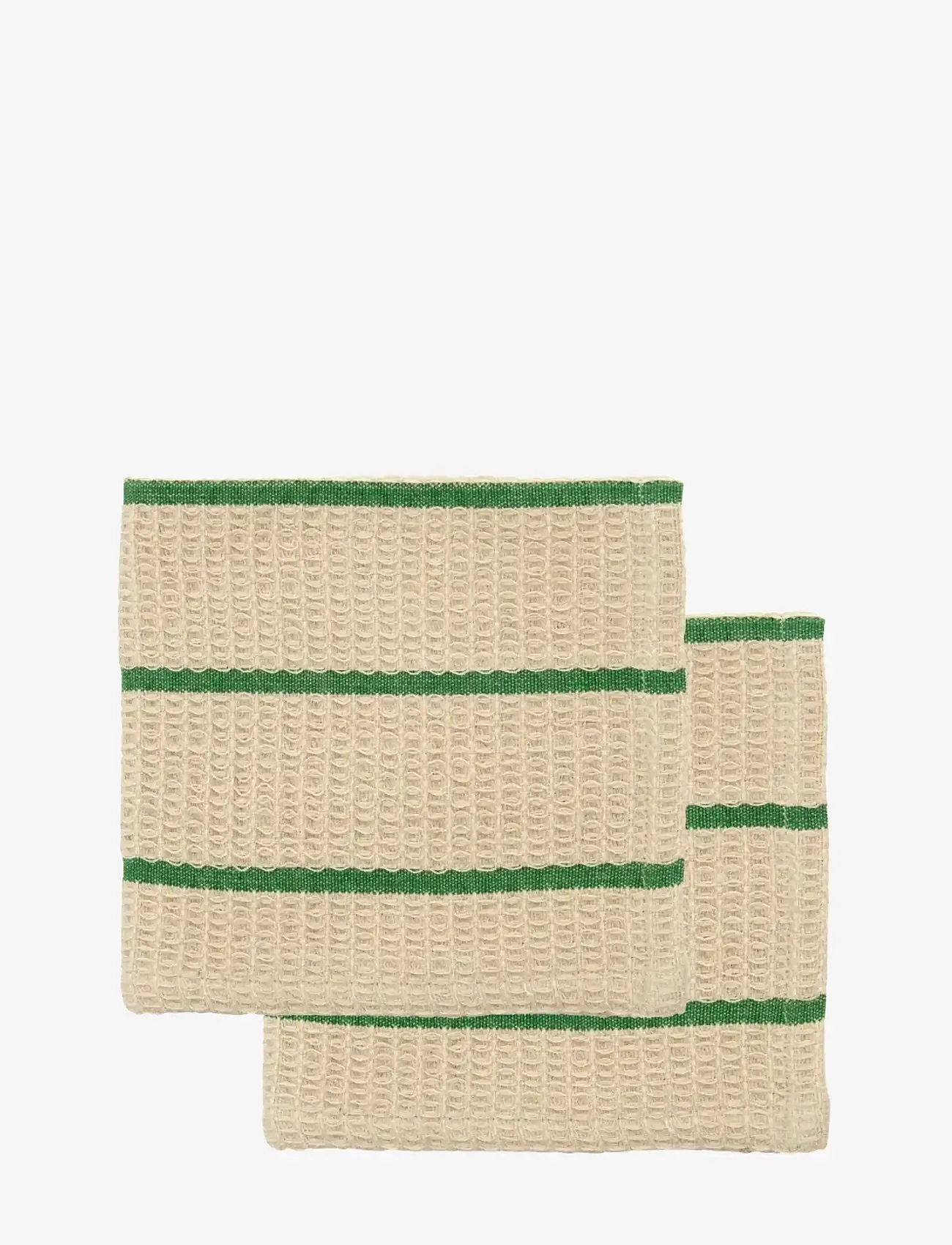 house doctor - Dish cloth, HDRena, Sand, Green - dishcloths & brushes - sand, green - 1