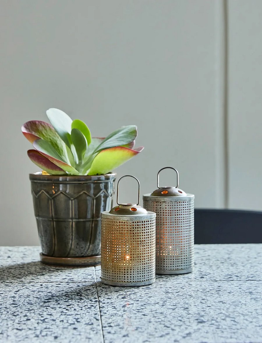 house doctor - Tealight holder, HDMeta, Antique br - teelichthalter - antique brass finish - 0