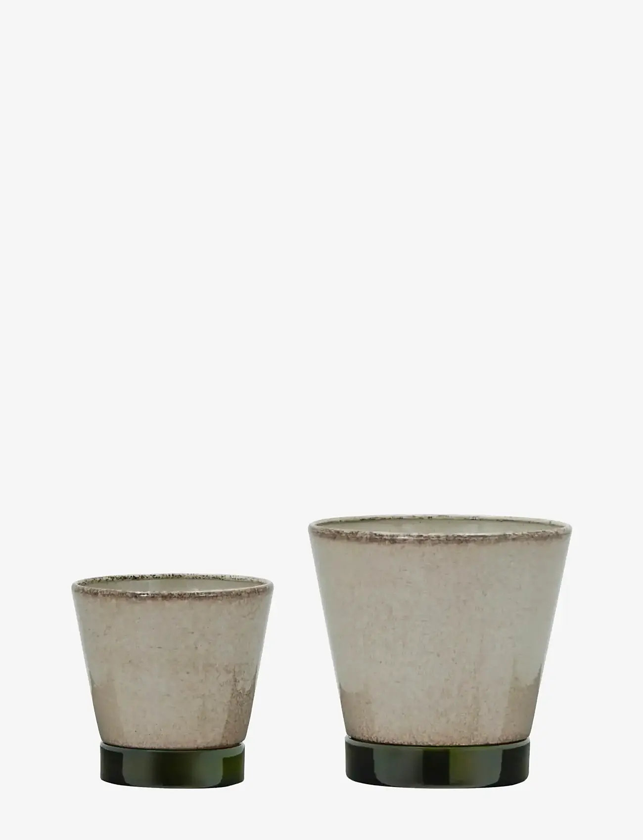 house doctor - Planter, HDLima, Beige, Green - plant pots - beige, green - 1