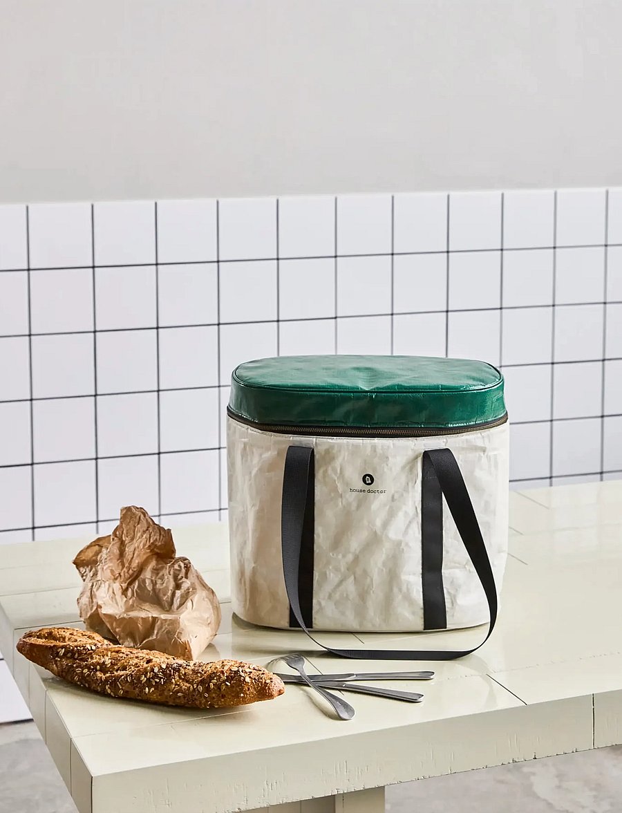 house doctor - Cooling bag, HDPicnic, Sand, Dark g - brotdosen & lebensmittelbehälter - sand, dark green - 0