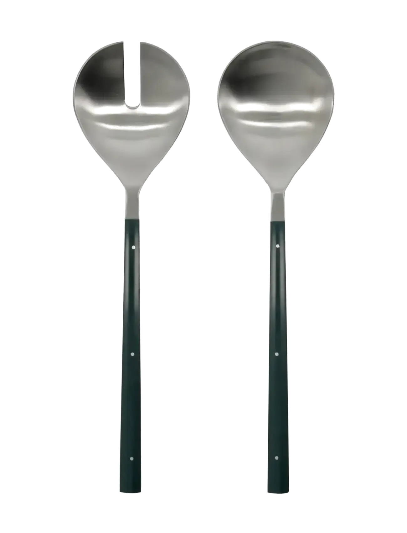 house doctor Salad Set, Hdlata, Dark Green, Silv, Salatbestik, Grøn, Str: 28X 7X 3CM