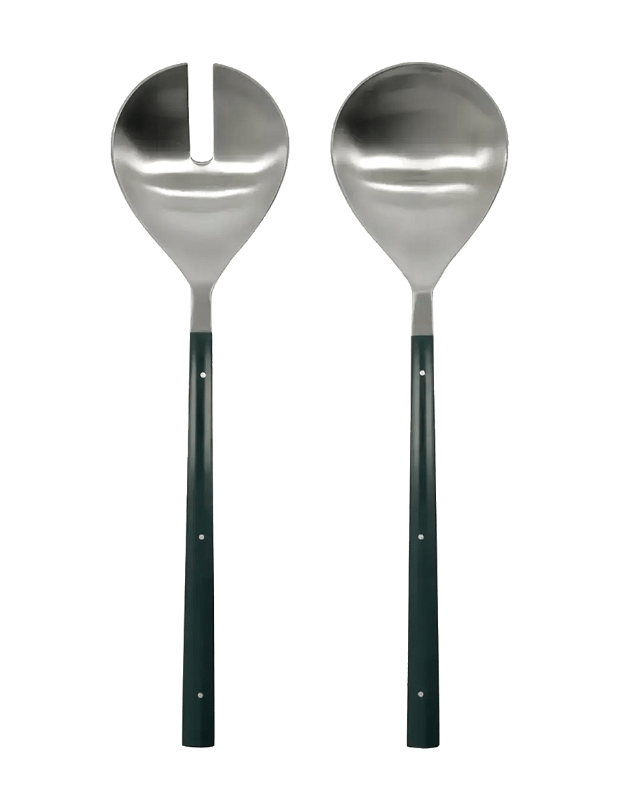 house doctor - Salad set, HDLata, Dark green, Silv - salatilusikad - dark green, stainless steel - 1