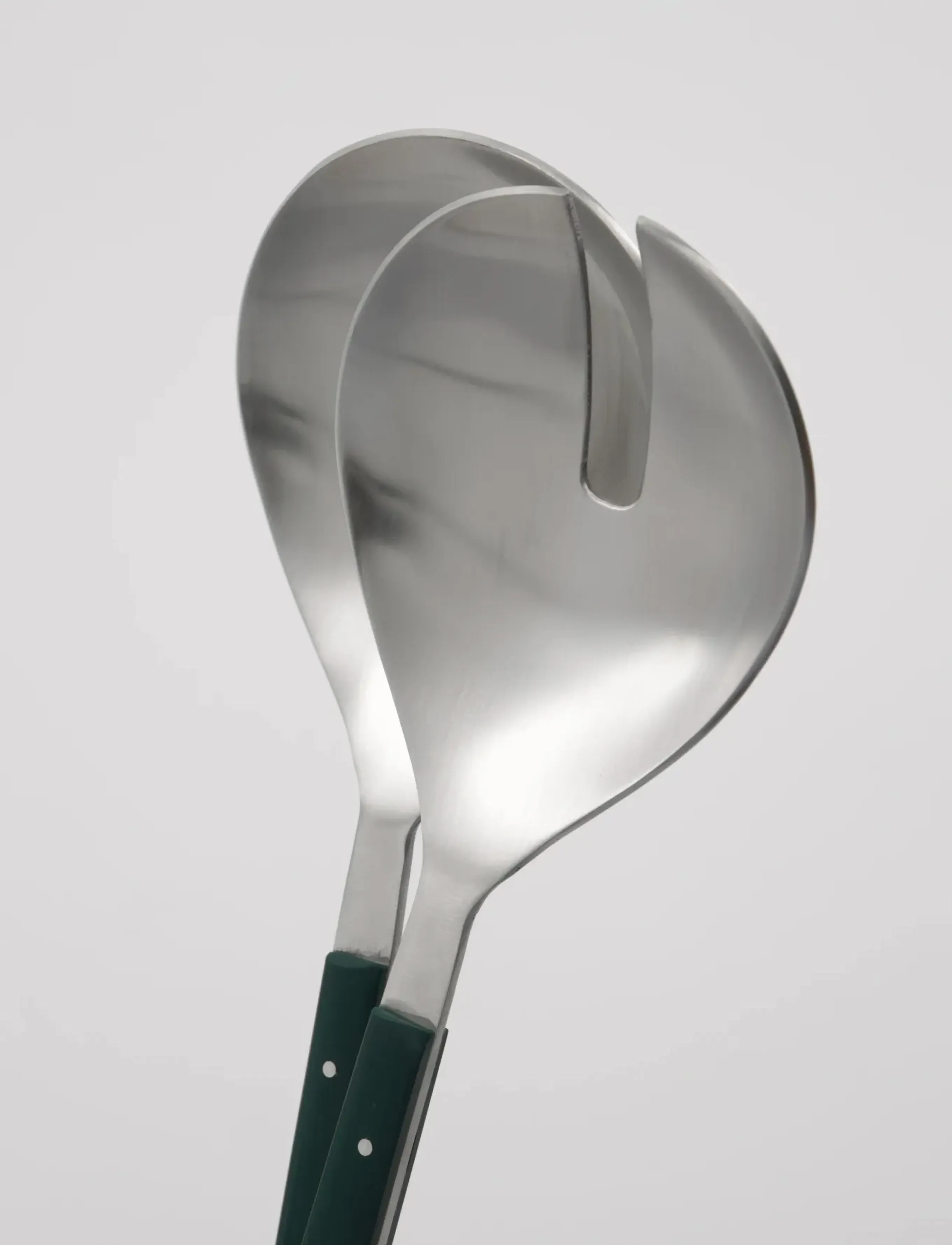 house doctor - Salad set, HDLata, Dark green, Stai - couverts à salade - dark green, stainless steel - 2