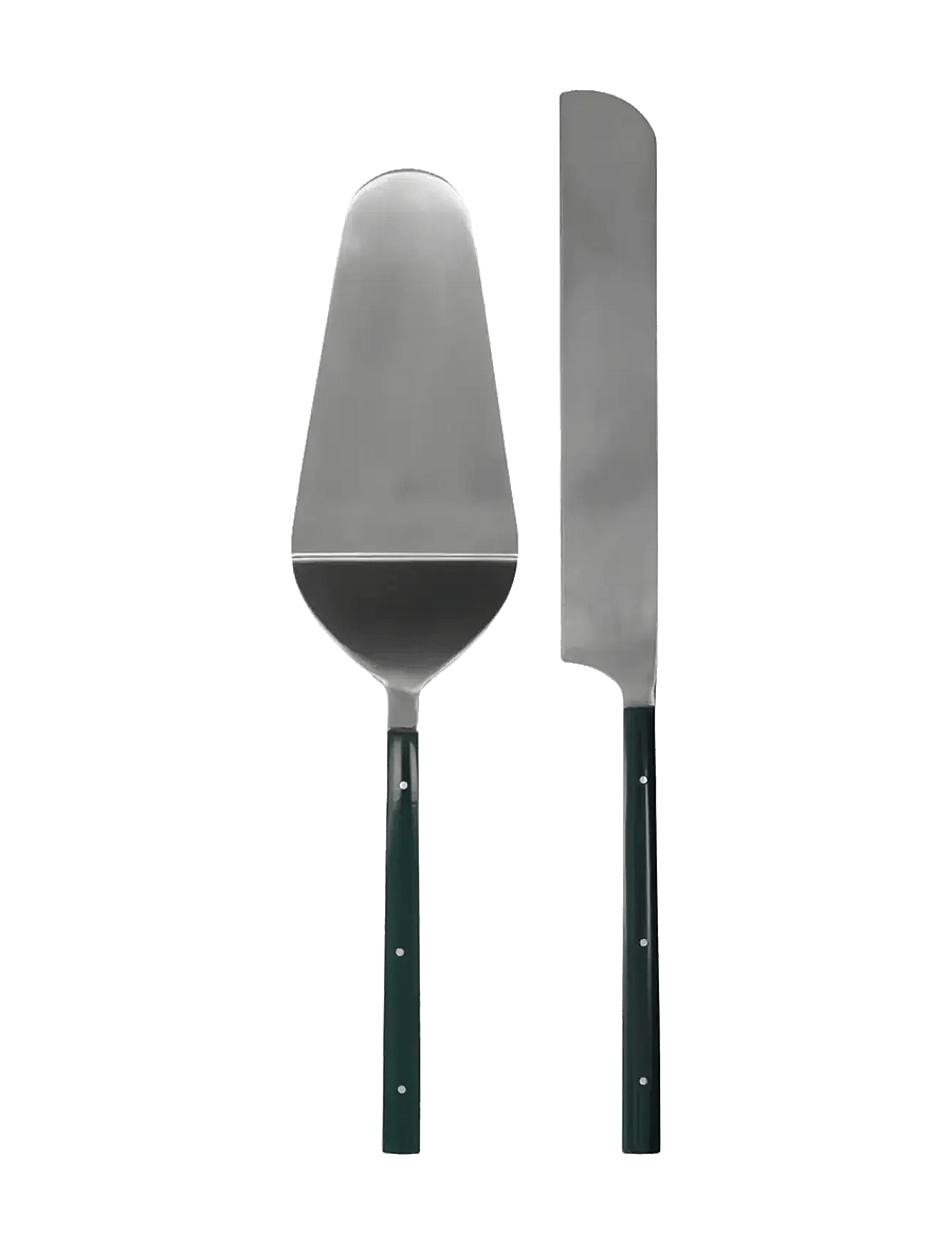 house doctor - Cake server, HDLata, Dark green, Po - kooginoad - dark green, polished stainless steel - 1