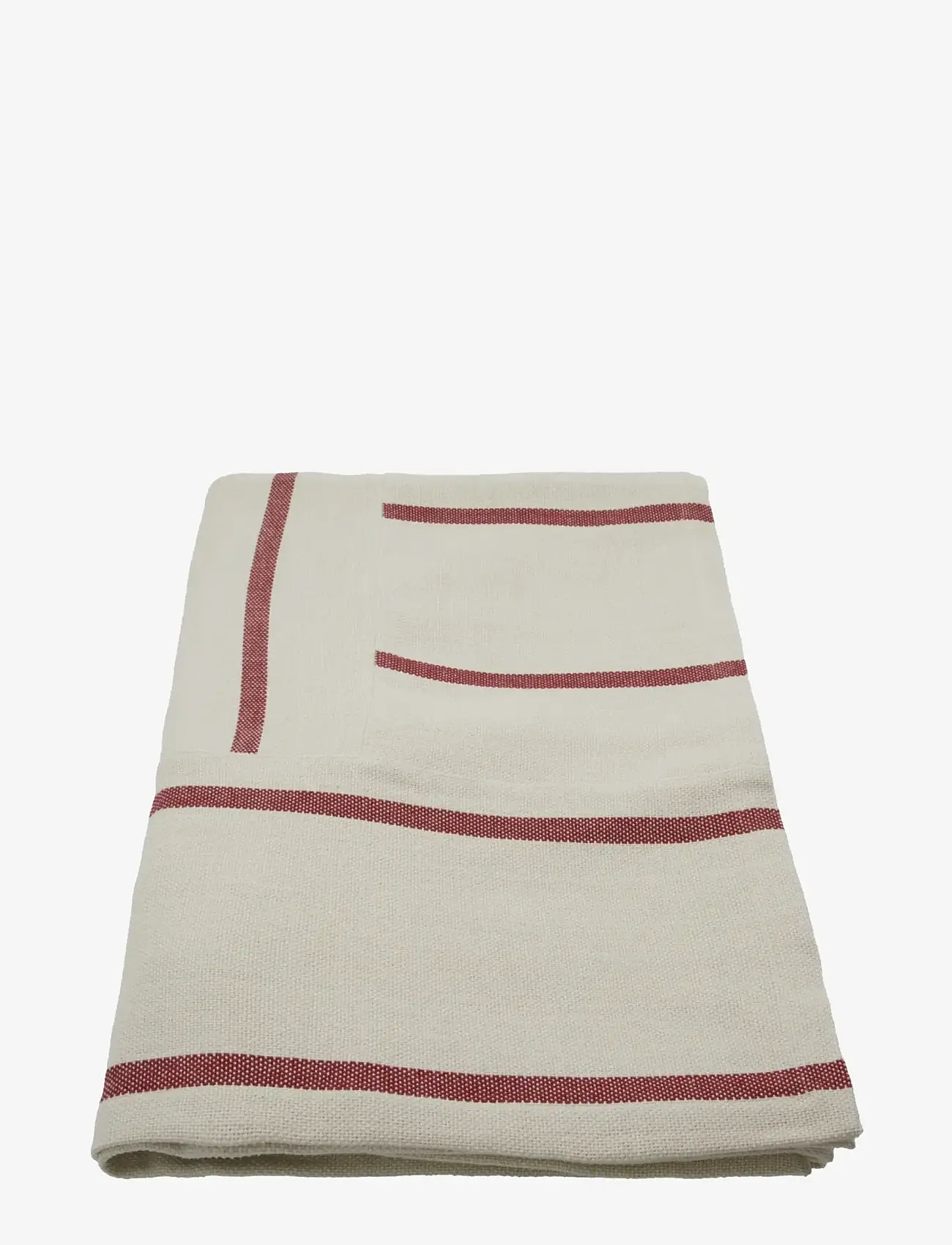 house doctor - Bed throw, HDNula, Off-white, Dark red - plaider - off-white, dark red - 1