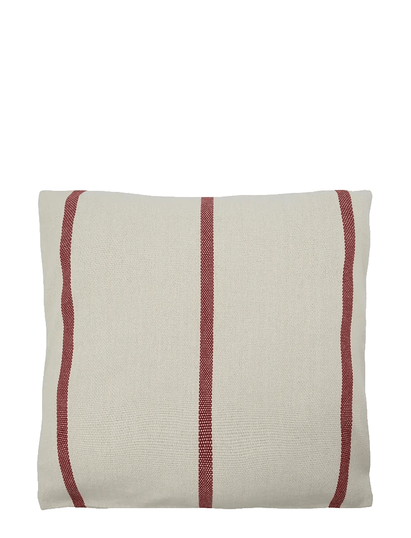 house doctor - Cushion cover, HDNula, Off-white, Dark red - kissenbezüge - off-white, dark red - 0