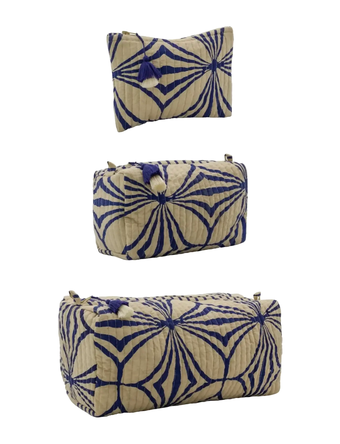 house doctor Toiletry bag, HDCare, Blue - Opbevaringstasker - BLUE / beige