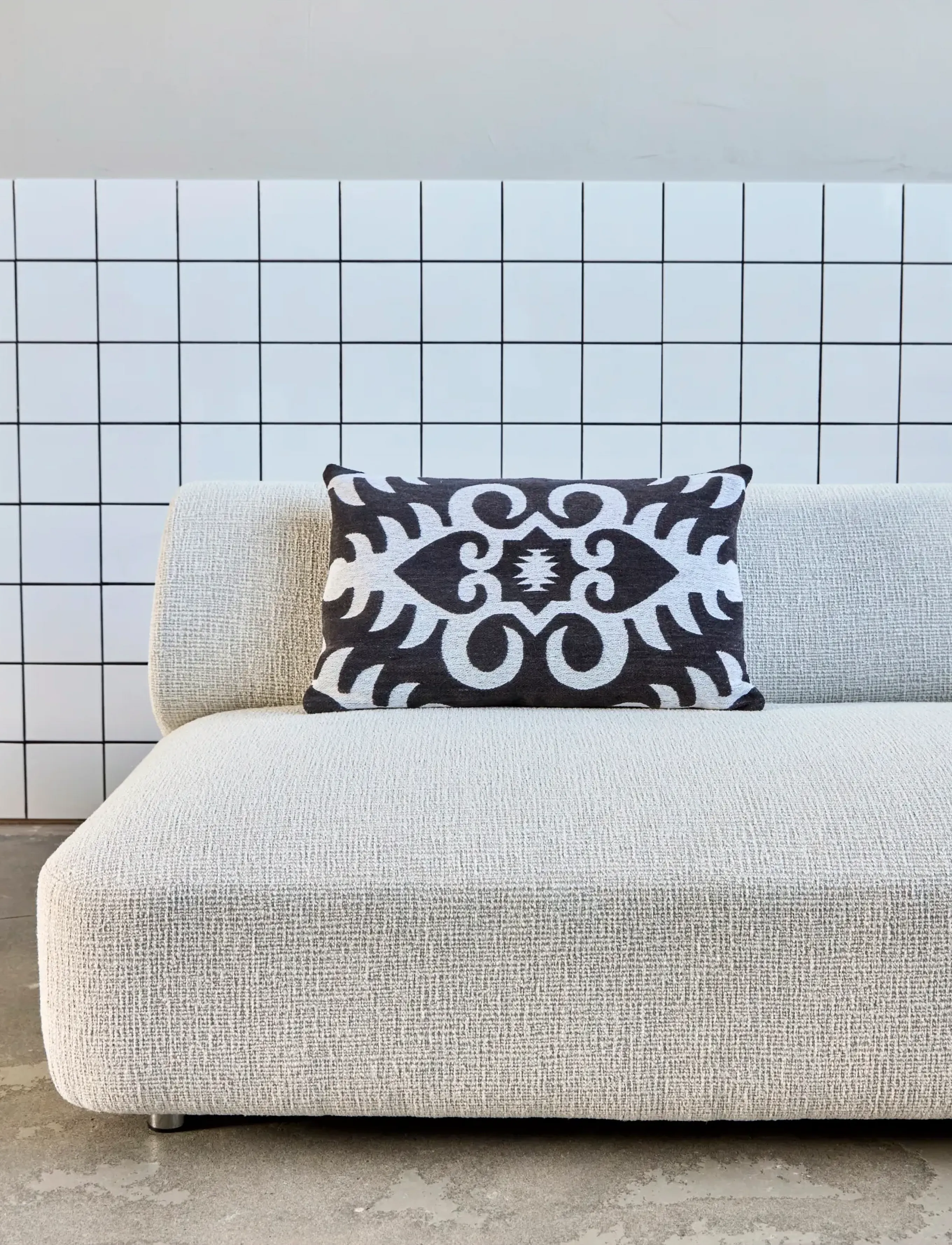 house doctor Cushion Cover, Hdamici, Black, Off-, 60X 40 cm, Black, Puder & Tæpper > Pudebetræk, Unisex