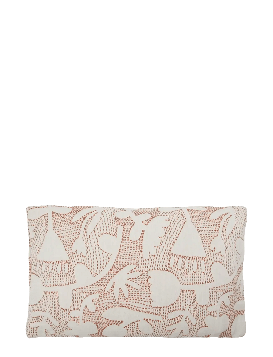house doctor - Cushion cover, HDSari, Off-white, B - padjakatted - off-white, brown - 1