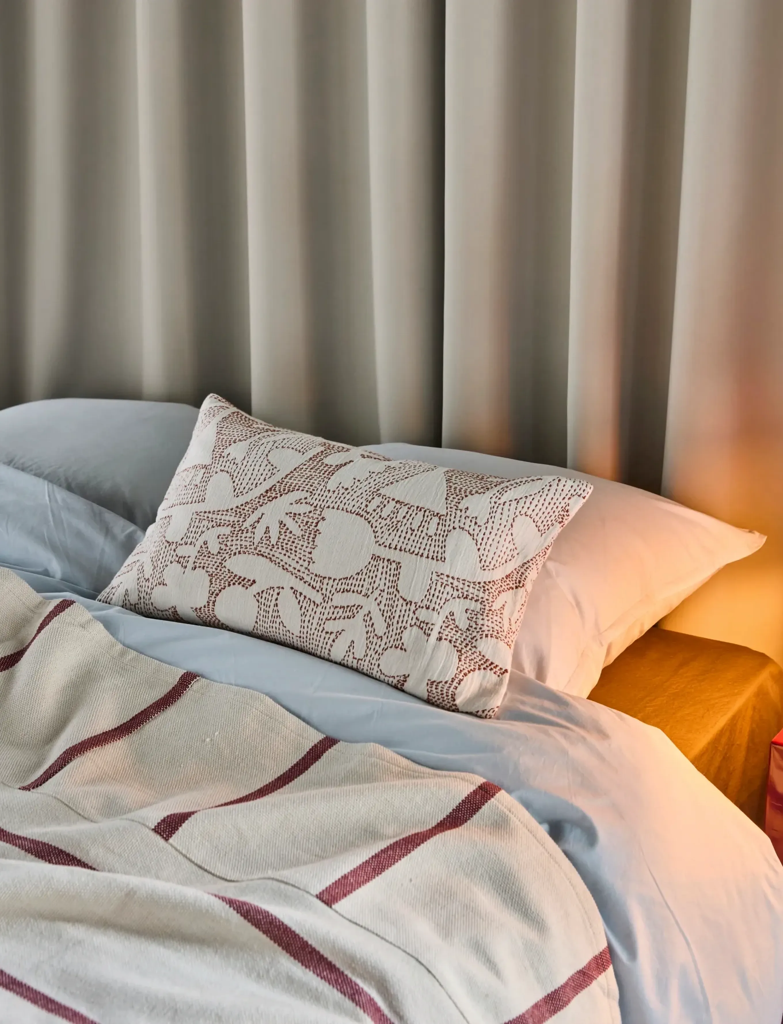 house doctor - Cushion cover, HDSari, Off-white, B - padjakatted - off-white, brown - 0