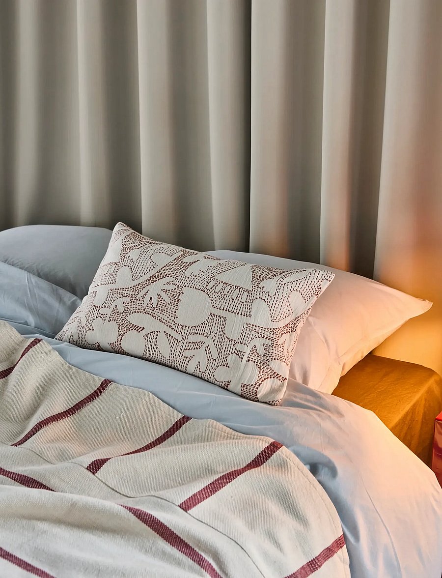 house doctor - Cushion cover, HDSari, Off-white, B - padjakatted - off-white, brown - 0