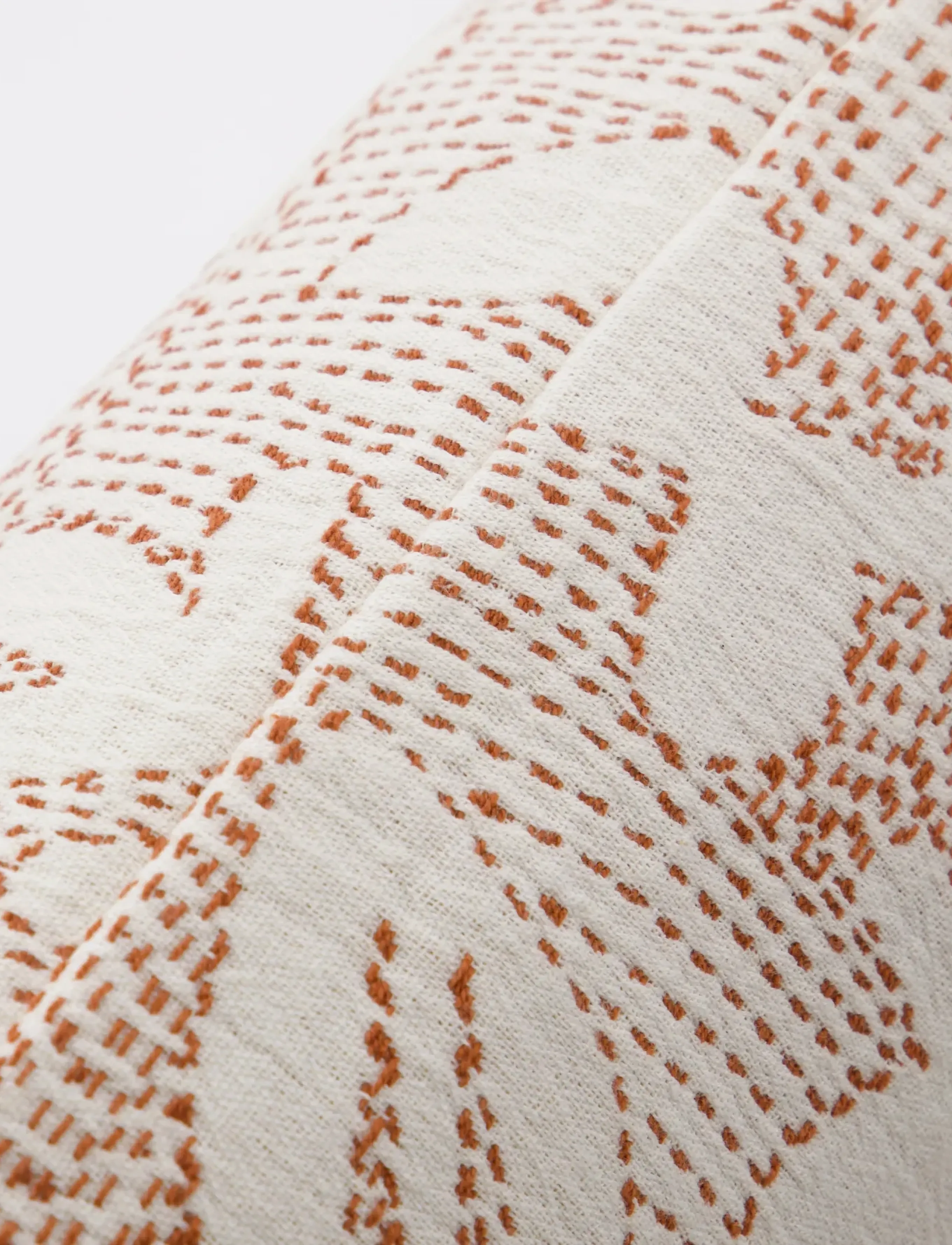 house doctor - Cushion cover, HDSari, Off-white, B - padjakatted - off-white, brown - 2