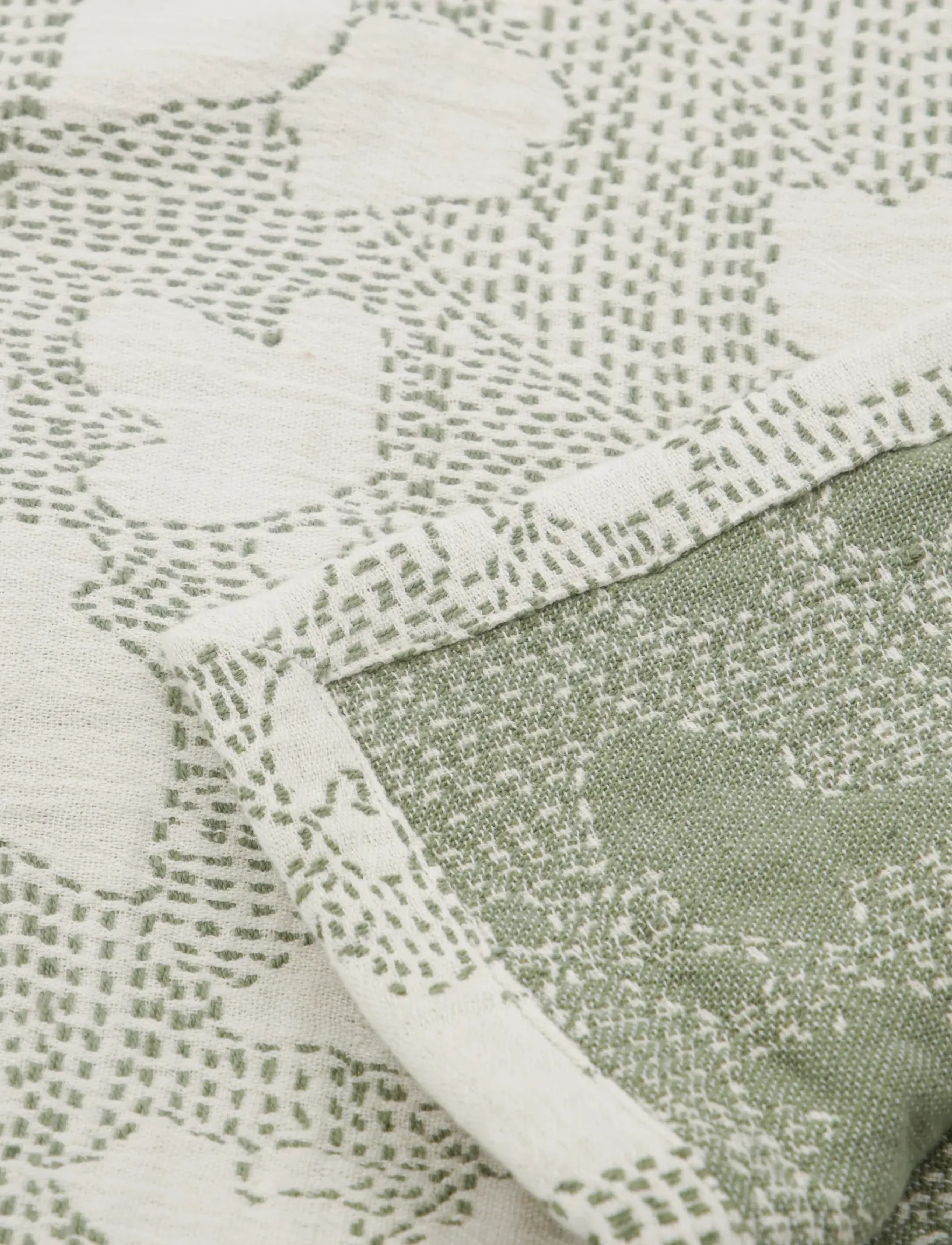 house doctor - Bed throw, HDMori, Off-white, Khaki - filtar & plädar - off-white, khaki - 2